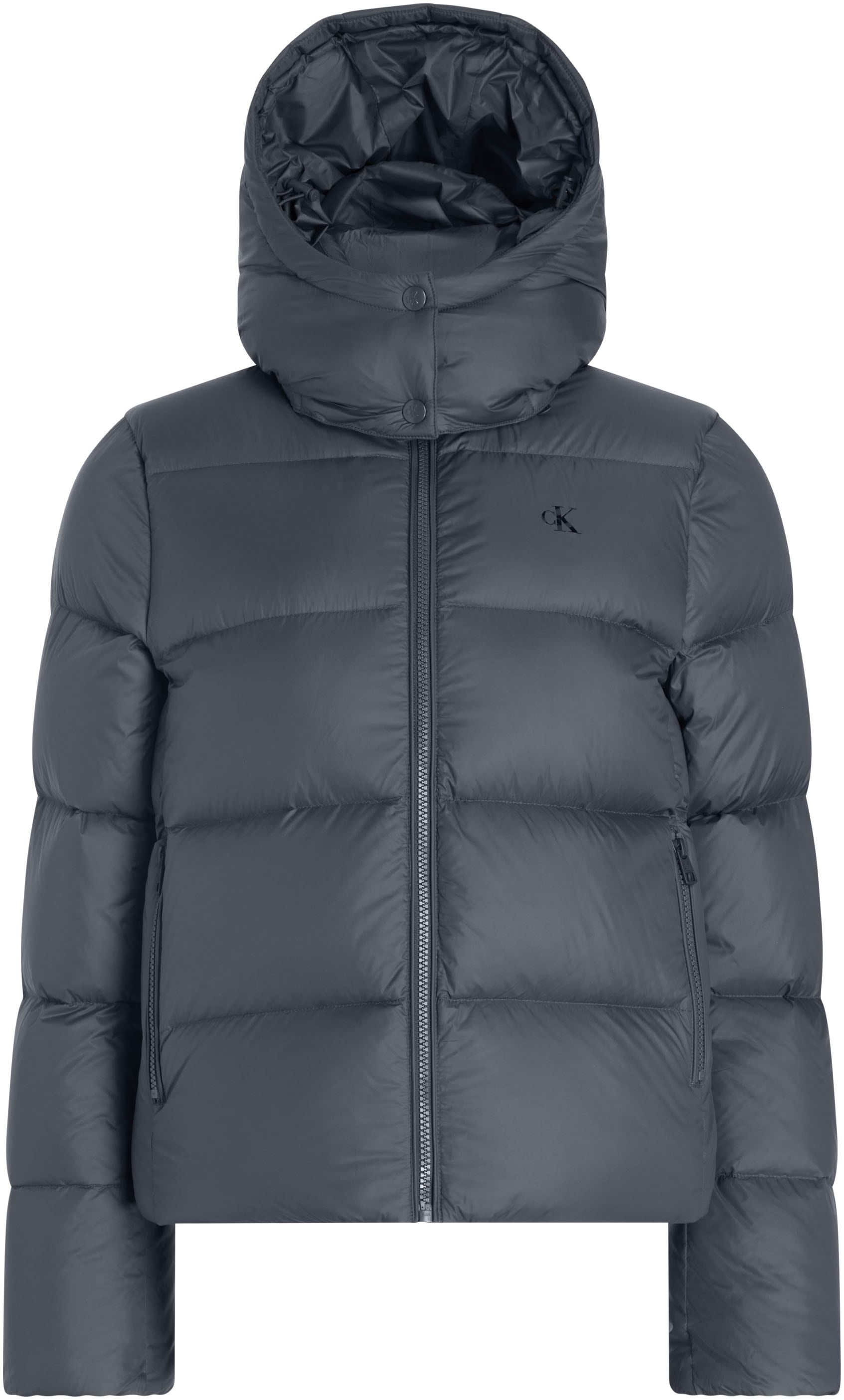 Calvin Klein Jeans Outdoorjacke »MW DOWN SHORT PUFFER«, mit Kapuze, mit Logoprägung von Calvin Klein Jeans