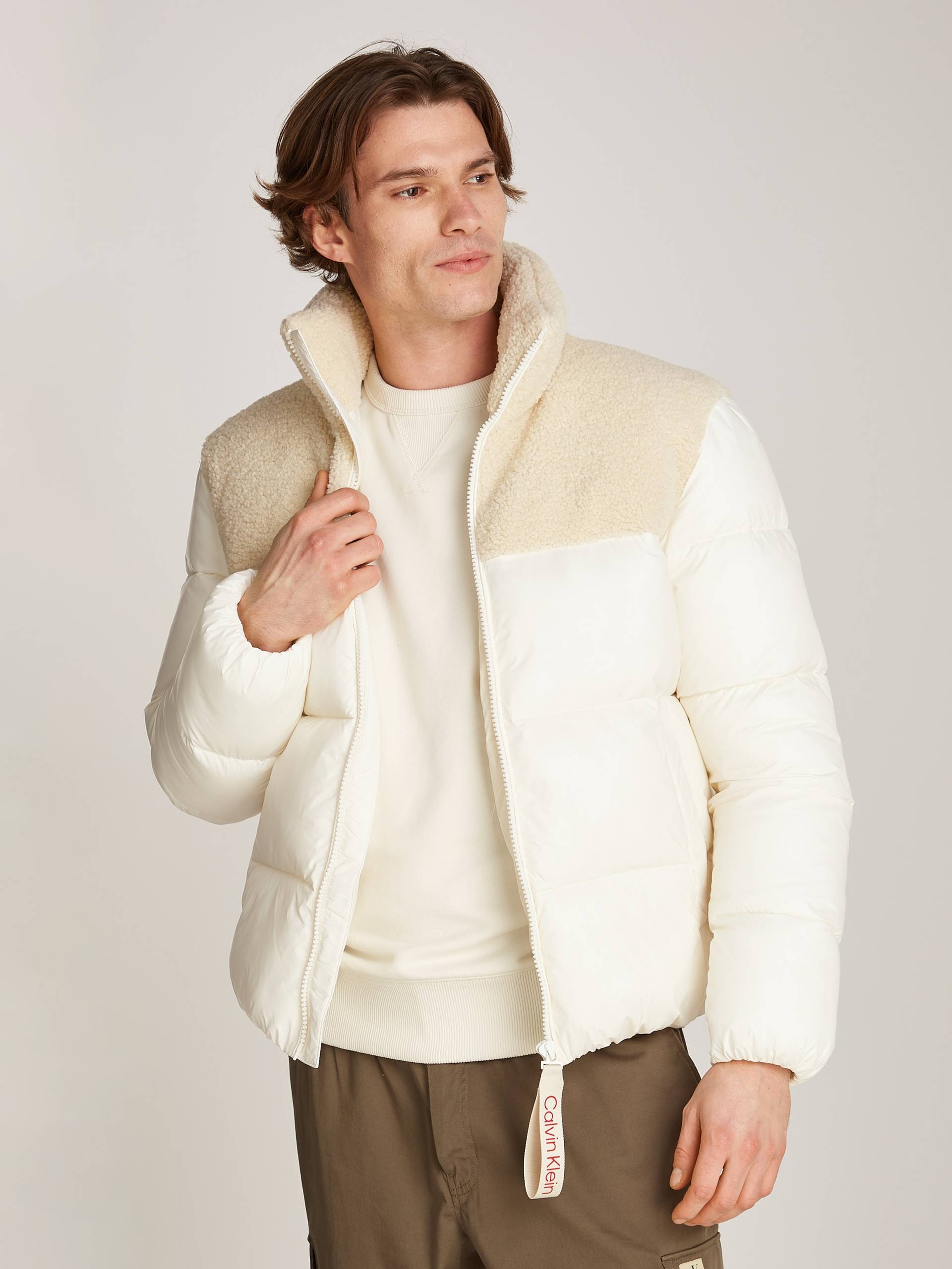 Calvin Klein Jeans Outdoorjacke »SHERPA PUFFER JACKET«, mit Logoschriftzug von Calvin Klein Jeans