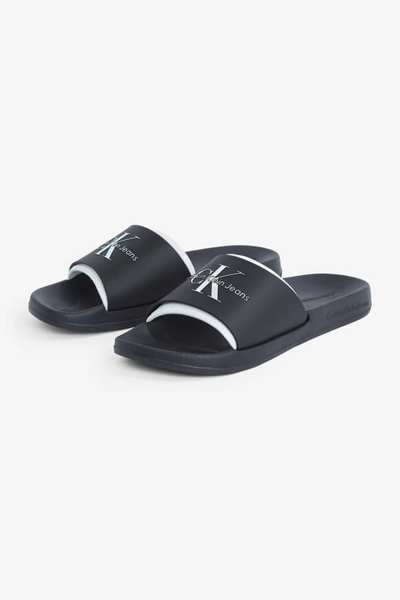 Calvin Klein Jeans Pantoletten | Black + Bright White | Herren  | EU41 von Calvin Klein Jeans