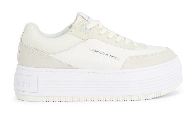 Calvin Klein Jeans Plateausneaker »BOLD FLATF LOW LACE MIX ML FAD«, in zweifarbigem Look, Freizeitschuh, Halbschuh, Schnürschuh von Calvin Klein Jeans