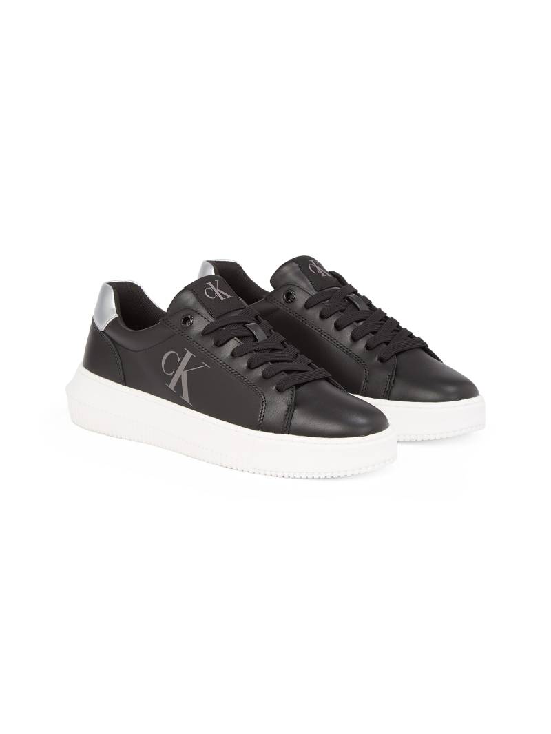 Calvin Klein Jeans Plateausneaker »CHUNKY CUPSOLE LACEUP LTH«, Halbschuh, Freizeitschuh, Schnürschuh mit seitlichem CK-Logo von Calvin Klein Jeans