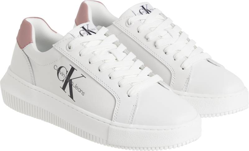 Calvin Klein Jeans Sneaker »CHUNKY CUPSOLE MONO LTH WN«, mit CK-Schriftzug an der Seite, Freizeitschuh, Halbschuh, Schnürschuh von Calvin Klein Jeans