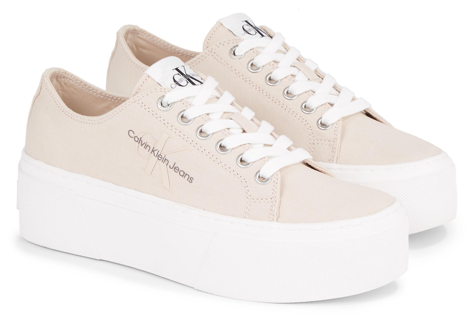 Calvin Klein Jeans Plateausneaker »JENNA 19T *I«, mit Logoschriftzug, Freizeitschuh, Halbschuh, Schnürschuh von Calvin Klein Jeans