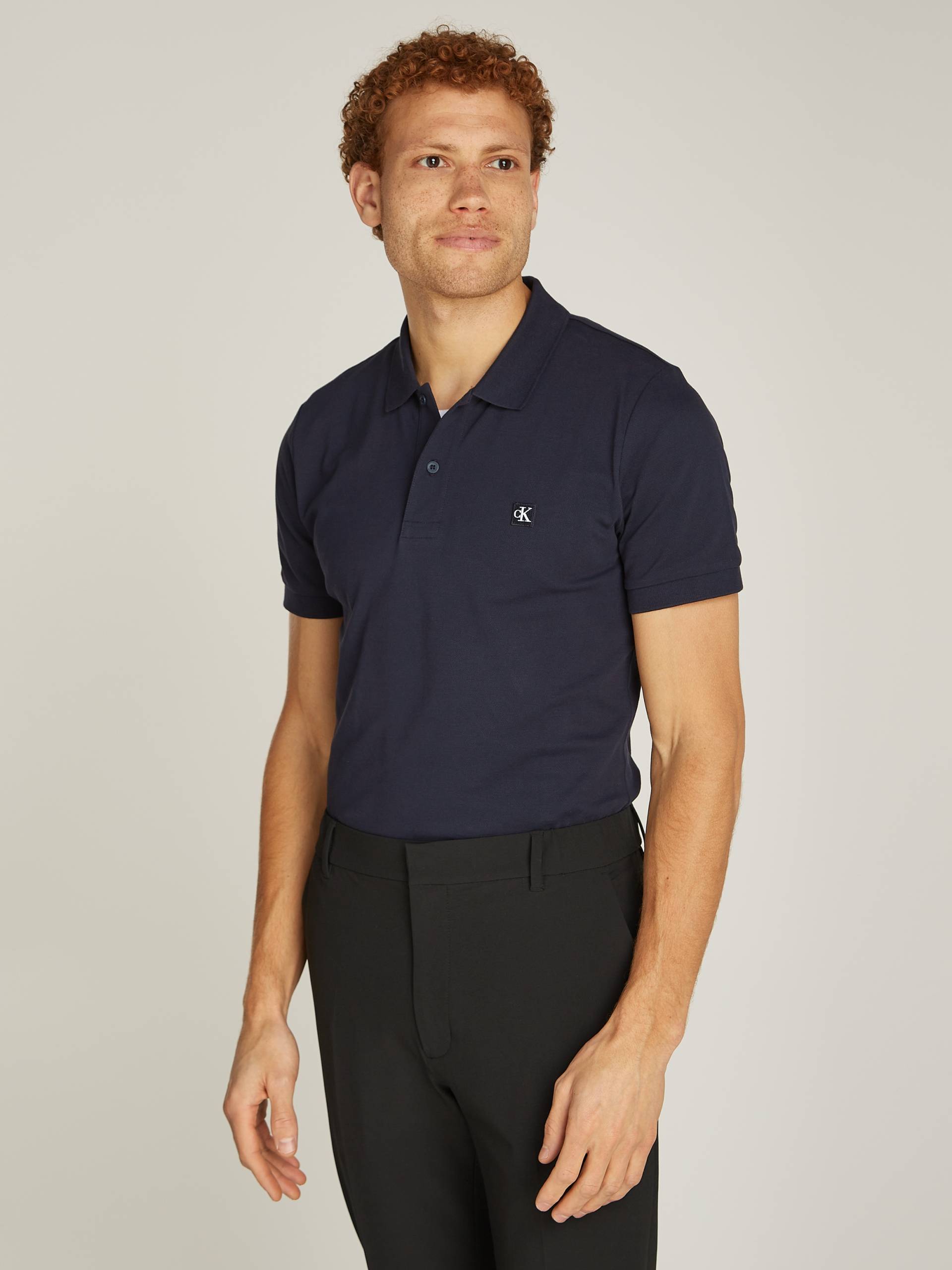 Calvin Klein Jeans Poloshirt »CK EMBRO BADGE SLIM POLO«, mit Logopatch von Calvin Klein Jeans