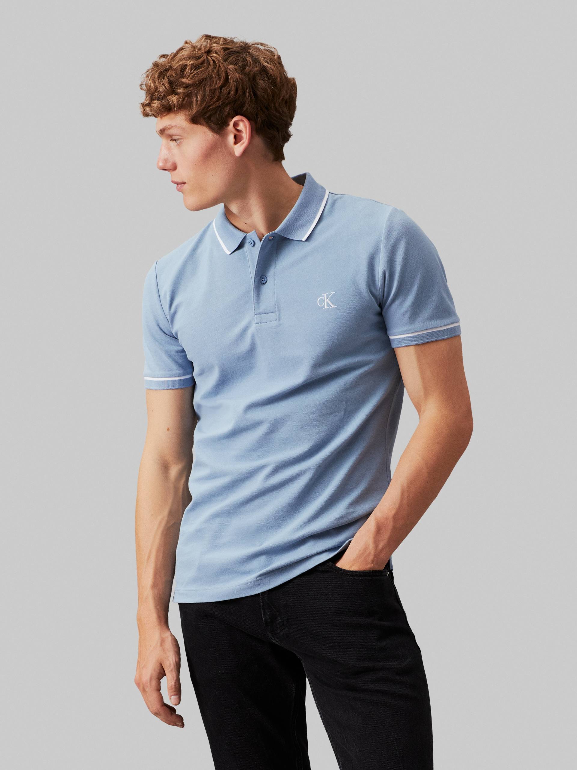 Calvin Klein Jeans Poloshirt »TIPPING SLIM POLO«, mit Logomarkenlabel von Calvin Klein Jeans