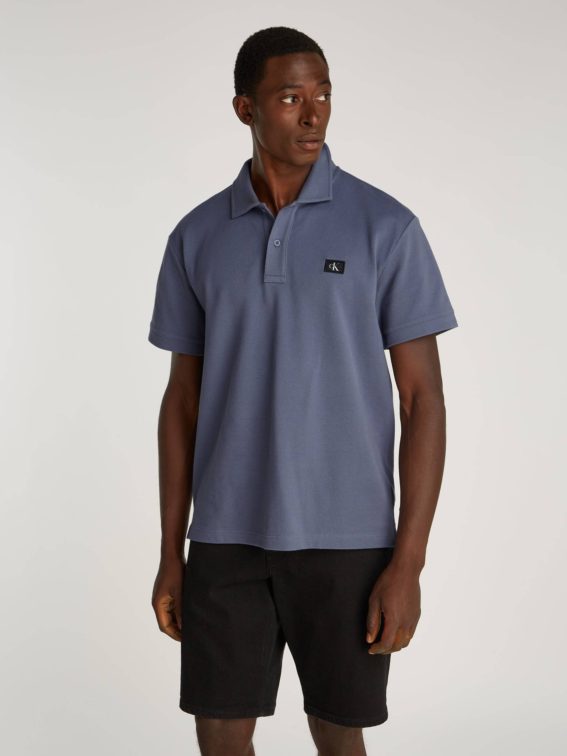 Calvin Klein Jeans Poloshirt »WOVEN LABEL POLO«, Logodruck von Calvin Klein Jeans