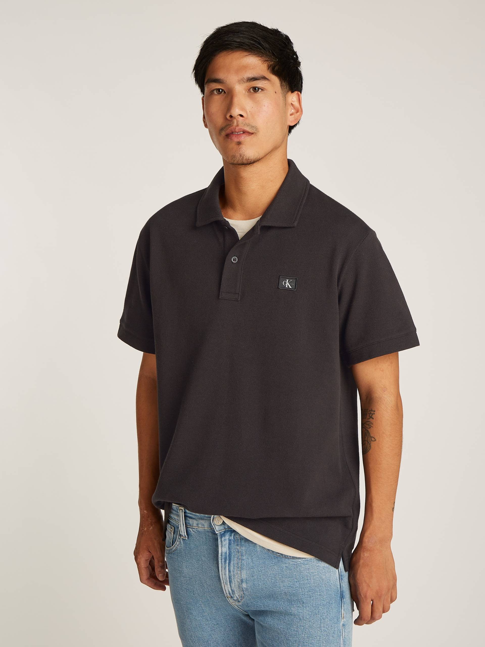 Calvin Klein Jeans Poloshirt »WOVEN LABEL POLO«, Logodruck Calvin Klein Jeans Poloshirt »WOVEN LABEL POLO«, Logodruck von Calvin Klein Jeans