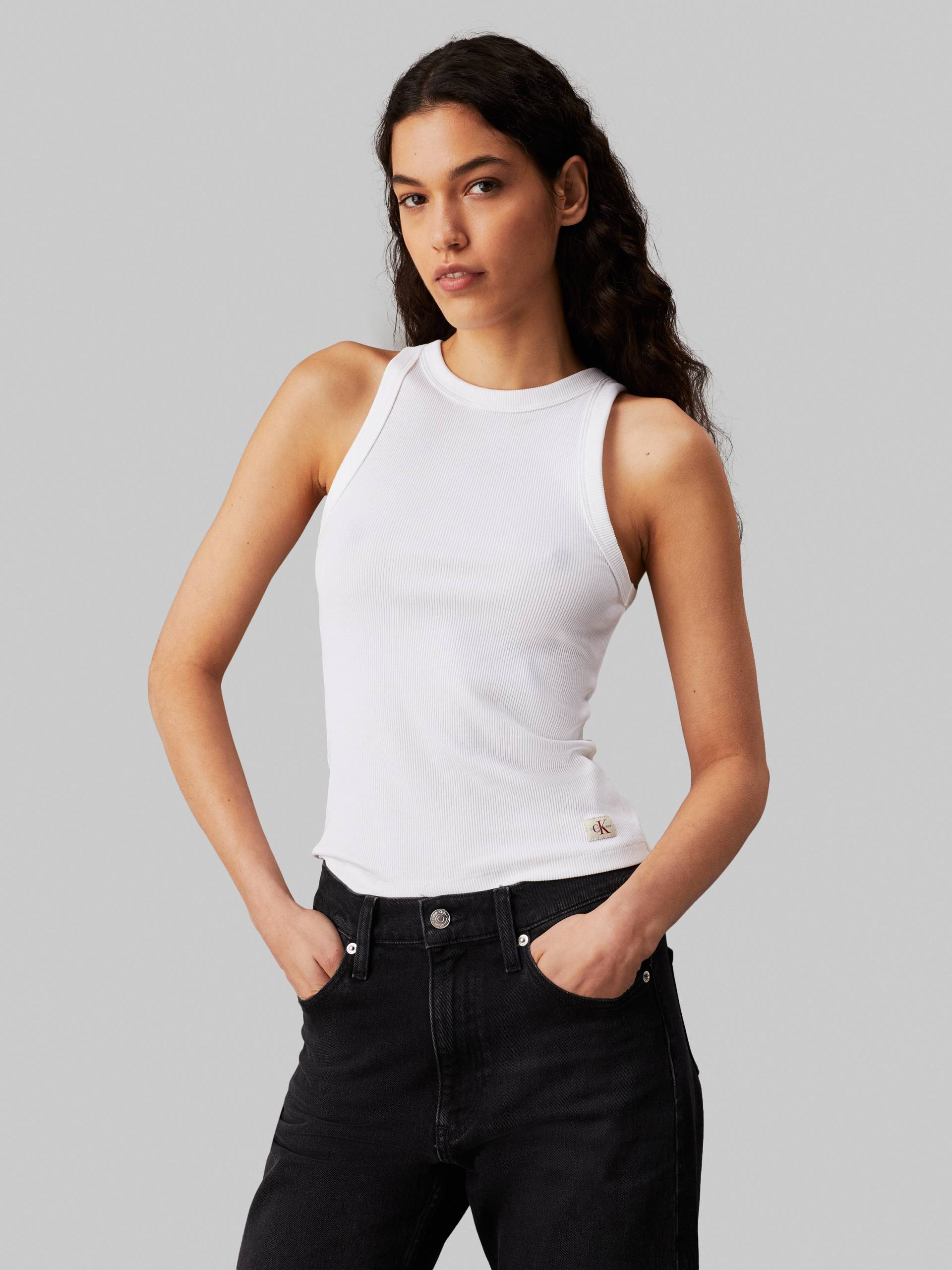 Calvin Klein Jeans Ripptanktop »WOVEN LABEL TANK TOP«, mit Logoaptch von Calvin Klein Jeans