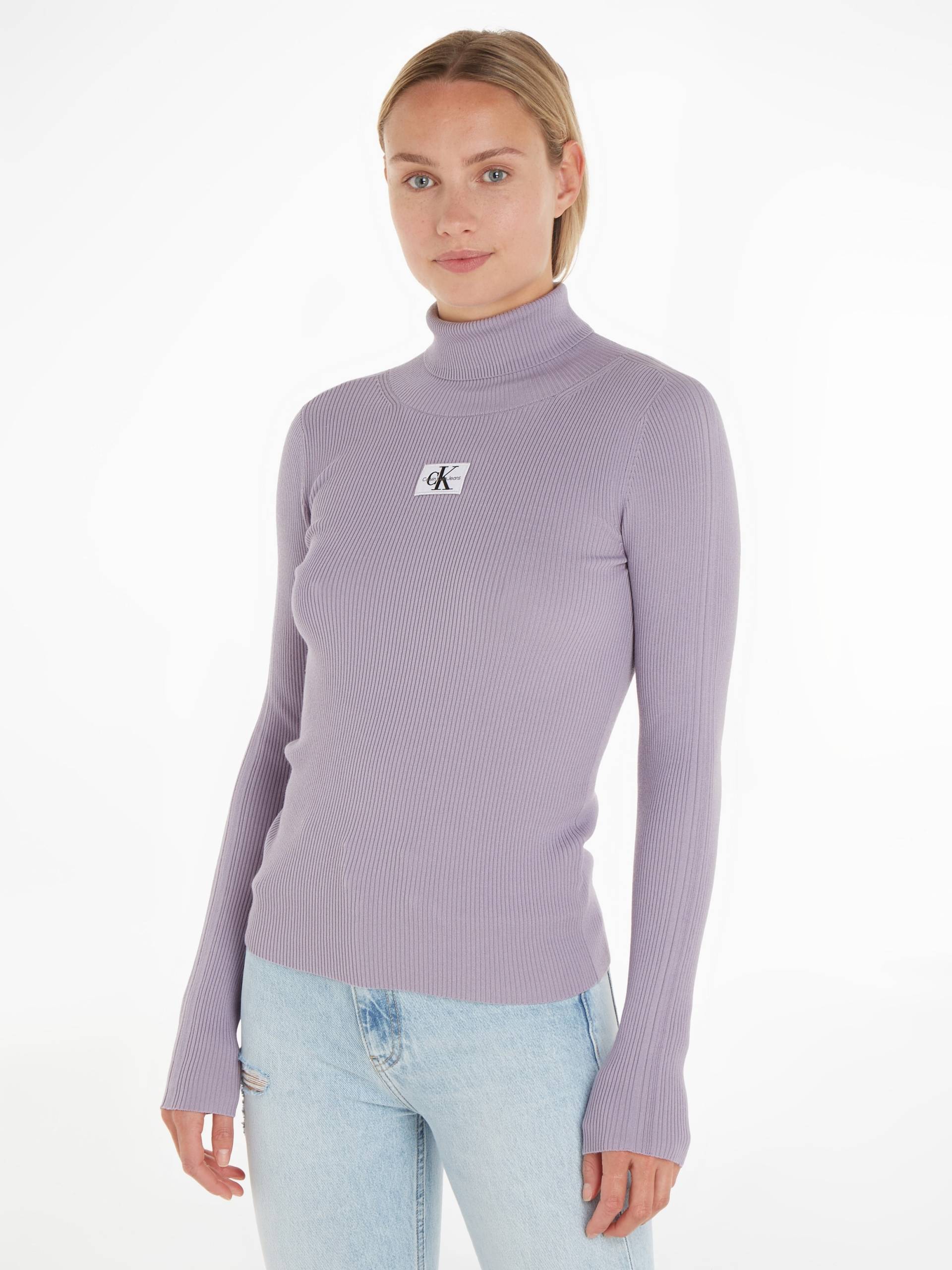 Calvin Klein Jeans Rollkragenpullover »BADGE ROLL NECK SWEATER«, mit Markenlabel von Calvin Klein Jeans