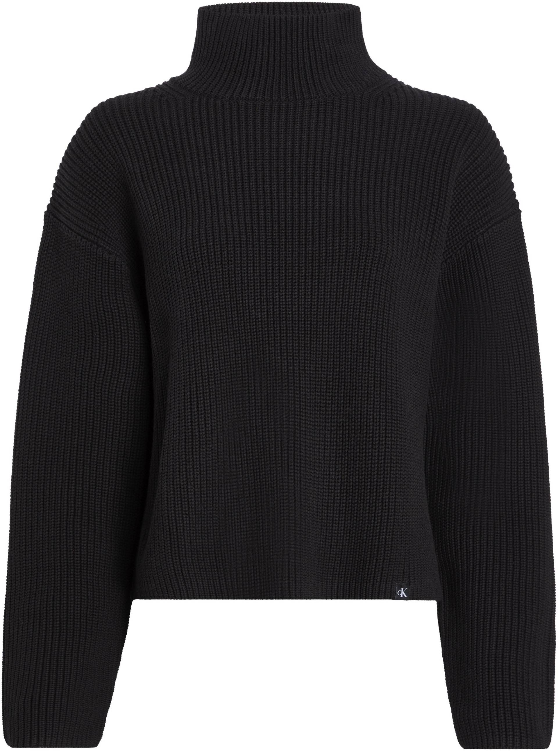 Calvin Klein Jeans Rollkragenpullover »CHUNKY LOOSE HIGH NECK SWEATER«, mit Logopatch von Calvin Klein Jeans