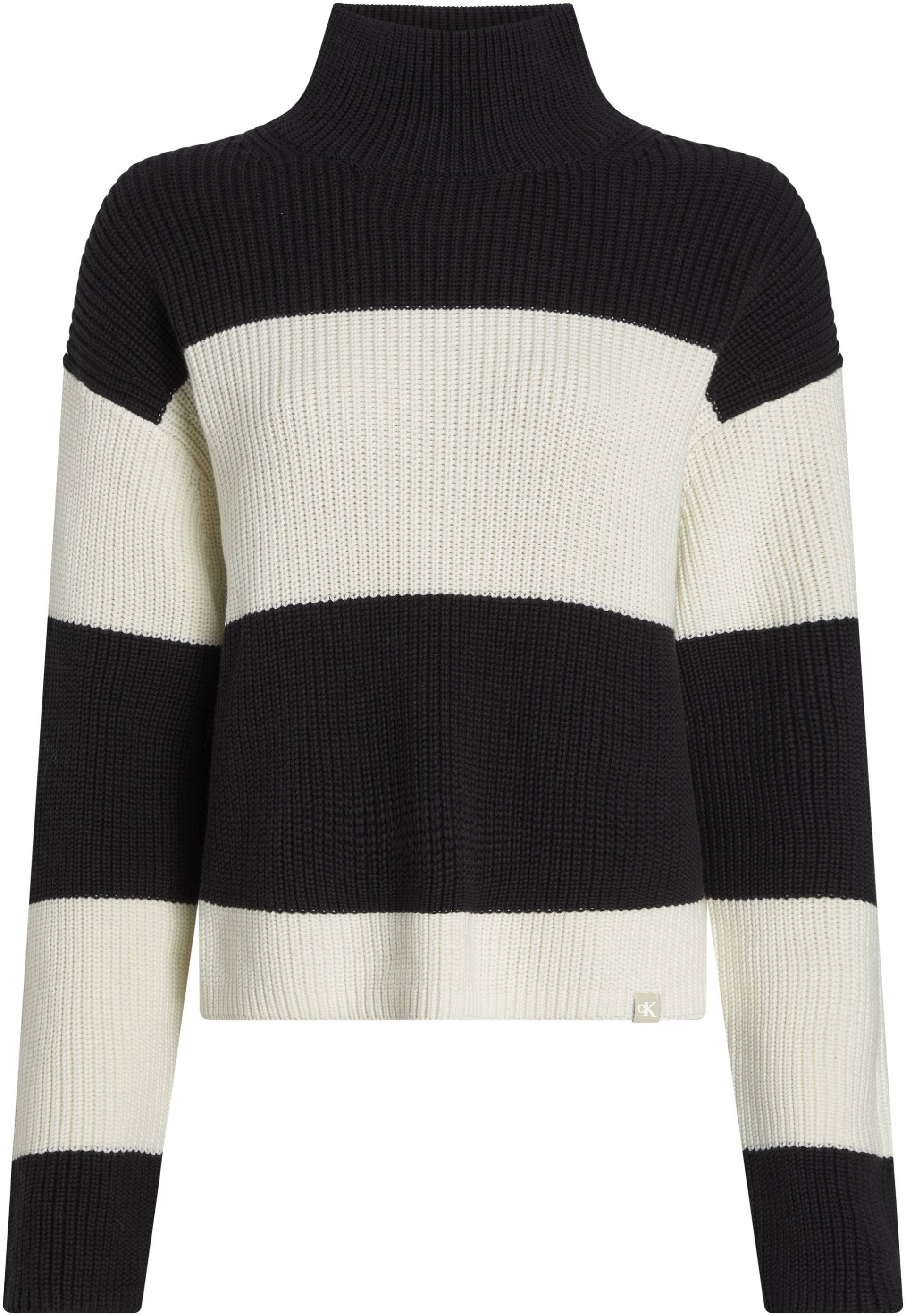 Calvin Klein Jeans Rollkragenpullover »CHUNKY LOOSE HIGH NECK SWEATER«, mit Logopatch von Calvin Klein Jeans