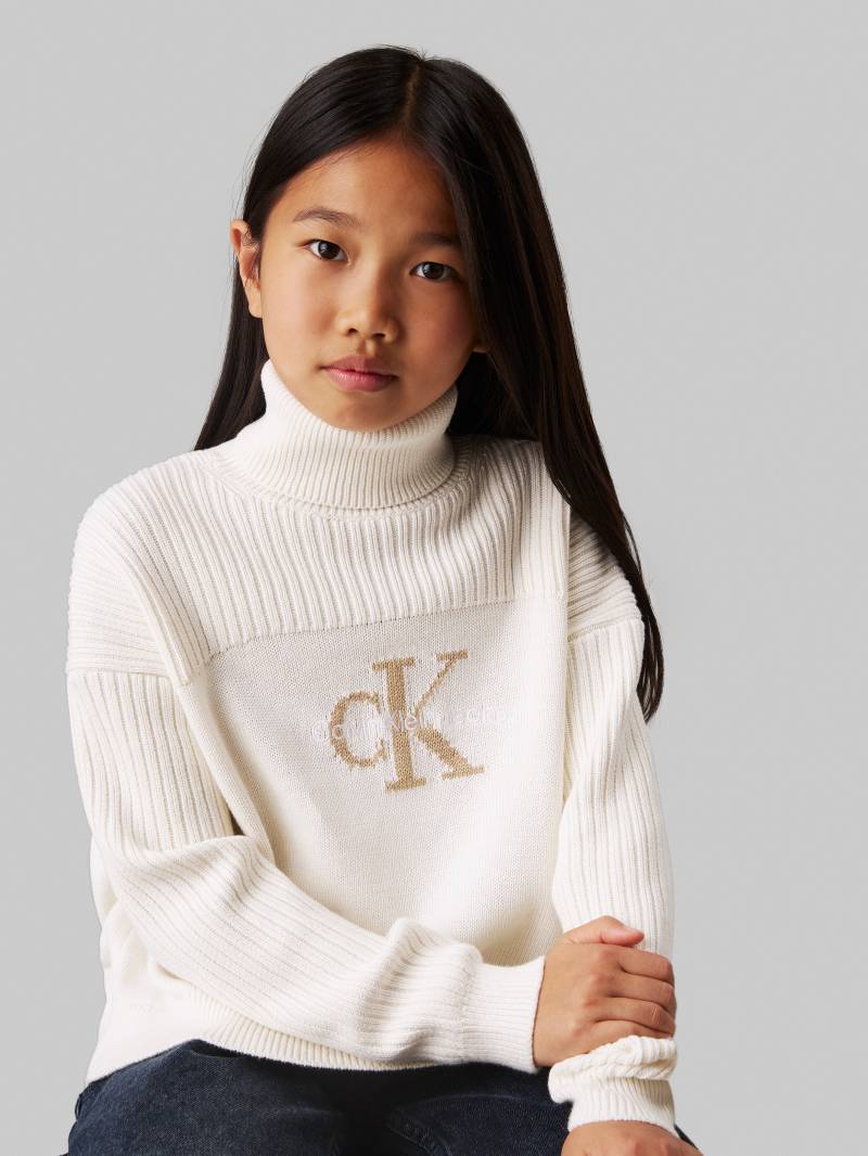 Calvin Klein Jeans Rollkragenpullover »Monologo Rollneck Sweater«, für Kinder bis 16 Jahre und mit Logostickerei von Calvin Klein Jeans