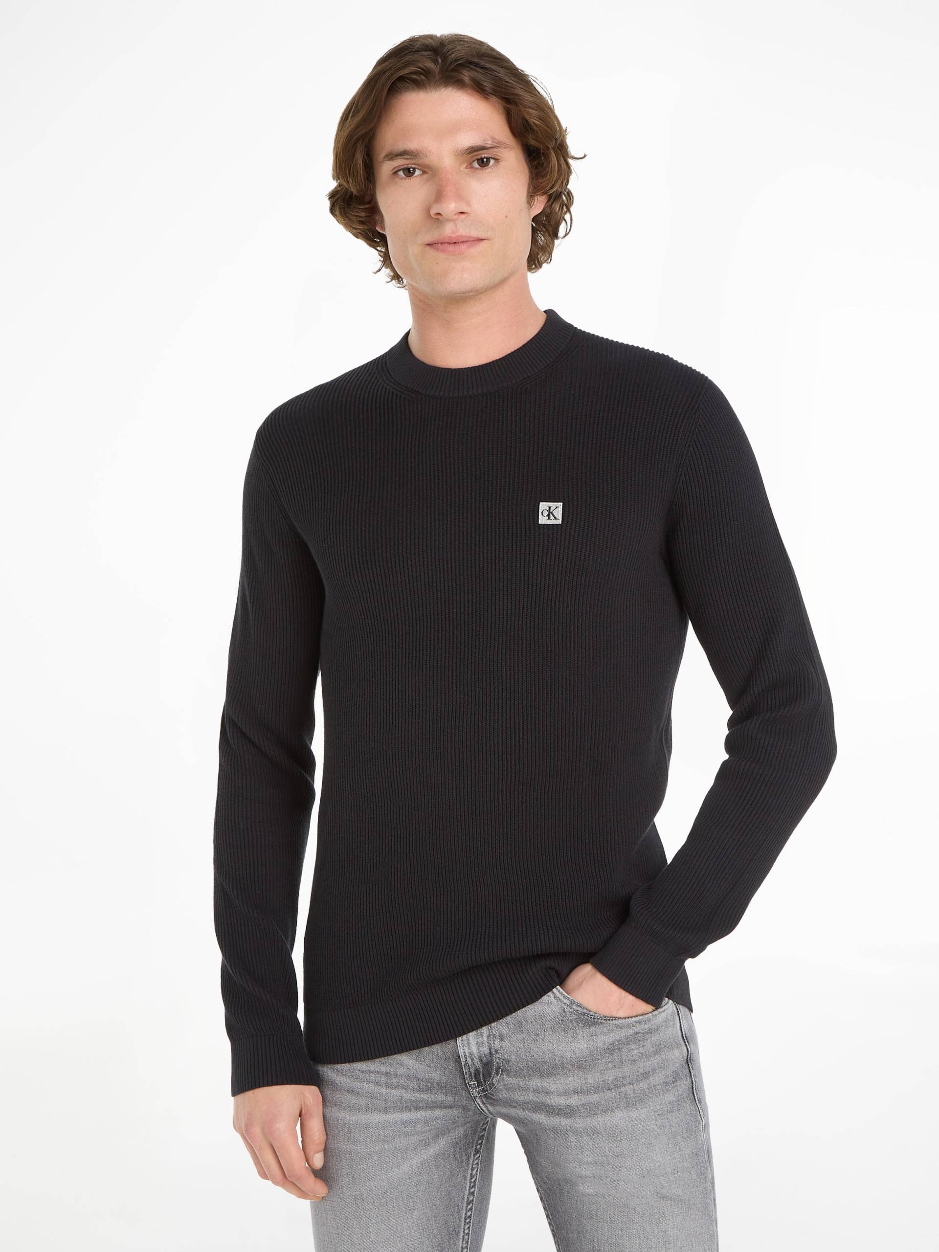 Calvin Klein Jeans Rundhalspullover »CK EMBRO BADGE SWEATER« von Calvin Klein Jeans