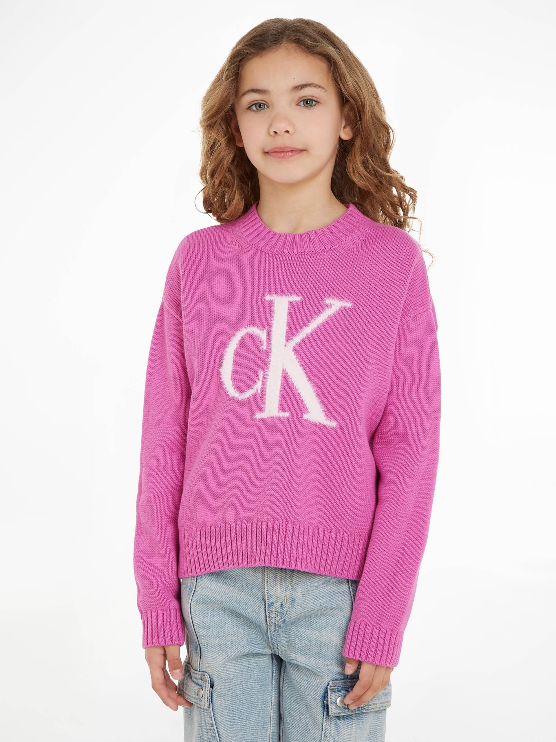 Calvin Klein Jeans Rundhalspullover »FLUFFY MONOGRAM SWEATER« Calvin Klein Jeans Rundhalspullover »FLUFFY MONOGRAM SWEATER« von Calvin Klein Jeans