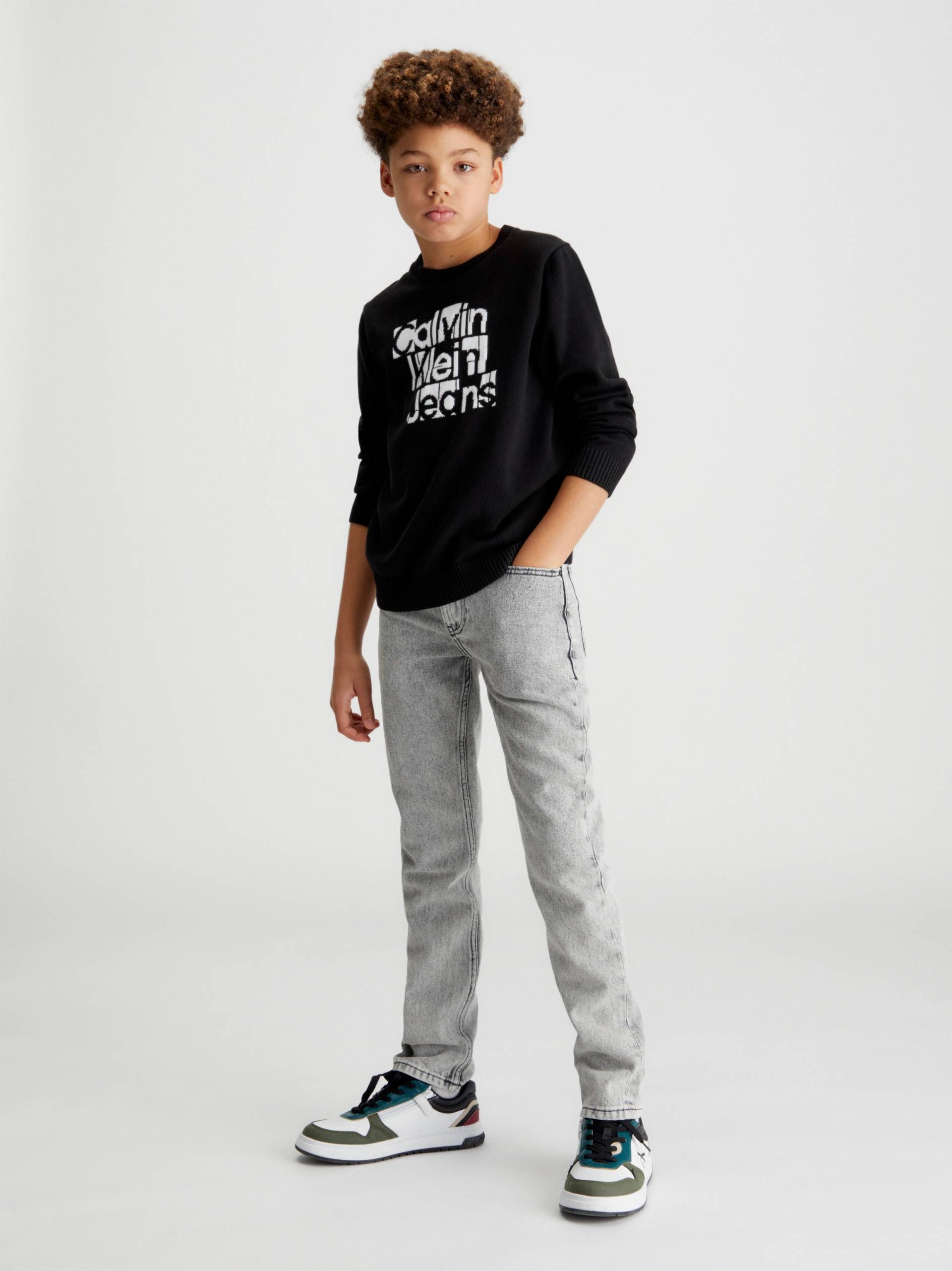 Calvin Klein Jeans Rundhalspullover »INST. GRID GRAPHIC SWEATER«, für Kinder bis 16 Jahre von Calvin Klein Jeans