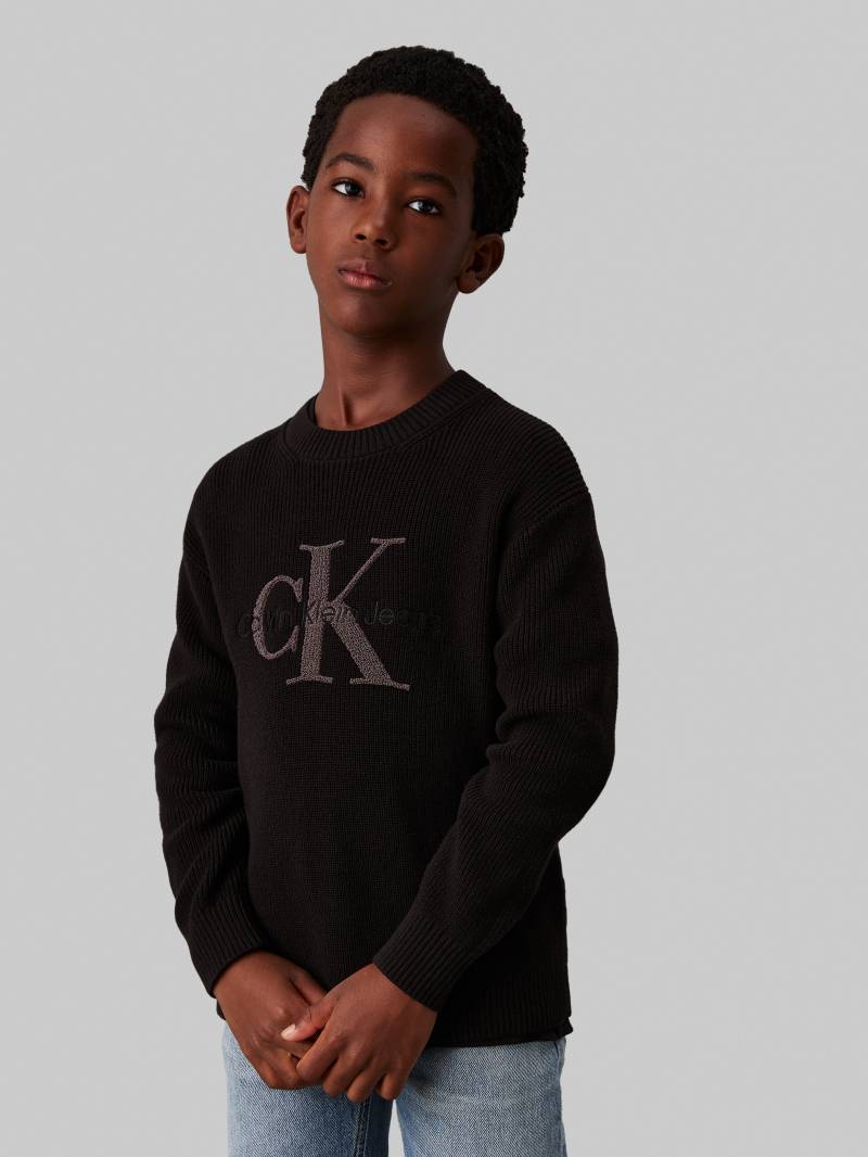 Calvin Klein Jeans Rundhalspullover »Towelling Ck Stitch Sweater«, für Kinder bis 16 Jahre und mit Logostickerei von Calvin Klein Jeans