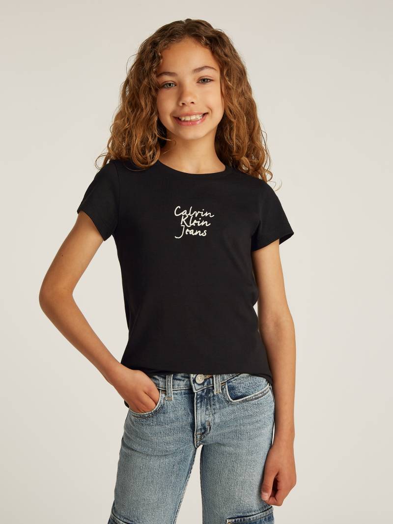 Calvin Klein Jeans Rundhalsshirt »HANDWRITING LOGO SS SLIM T-SHIRT«, für Kinder bis 16 Jahre mit Logoschriftzug von Calvin Klein Jeans