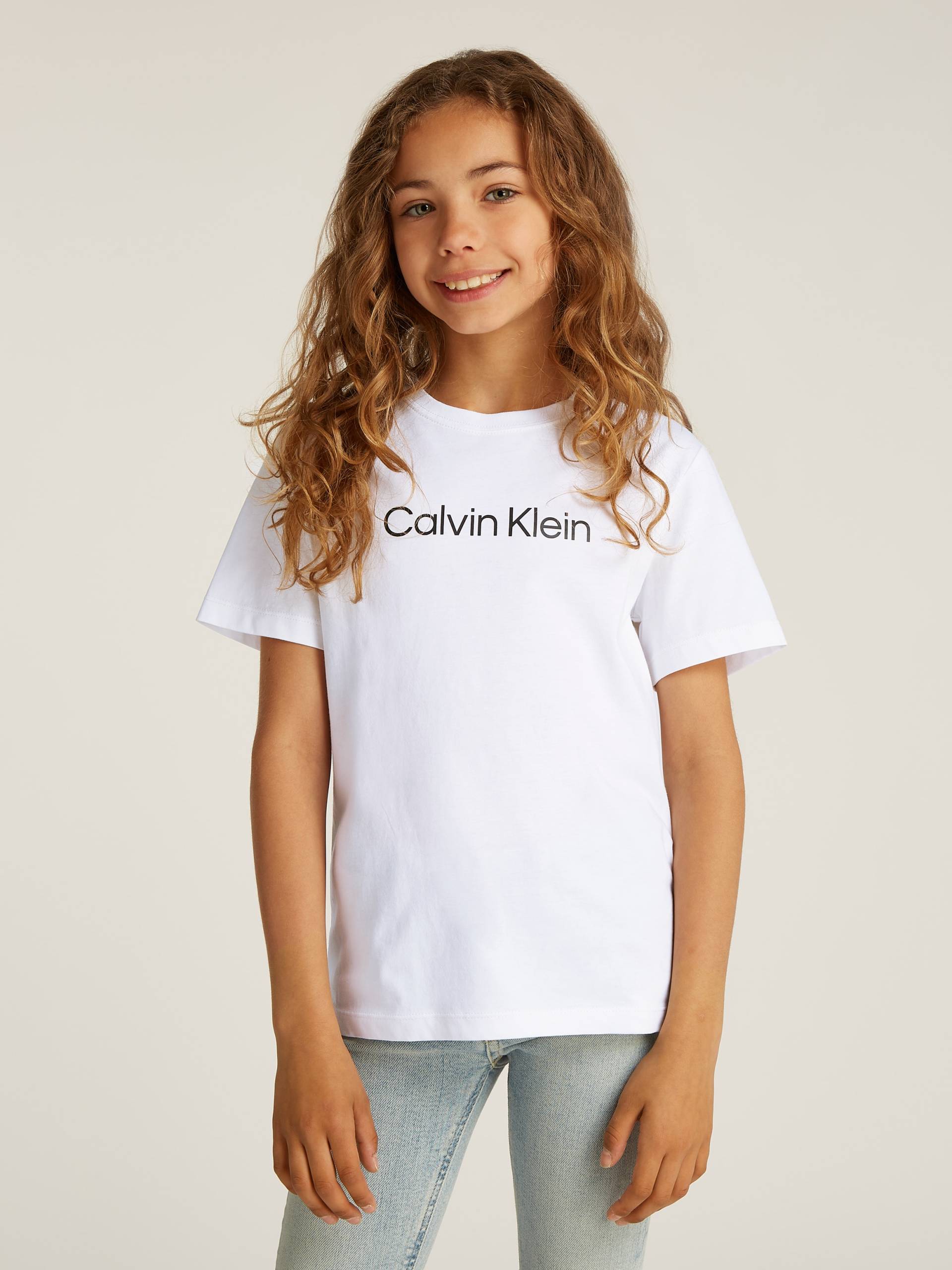 Calvin Klein Jeans Rundhalsshirt »INST. LOGO SS T-SHIRT«, für Kinder bis 16 Jahre und mit Logoschriftzug von Calvin Klein Jeans