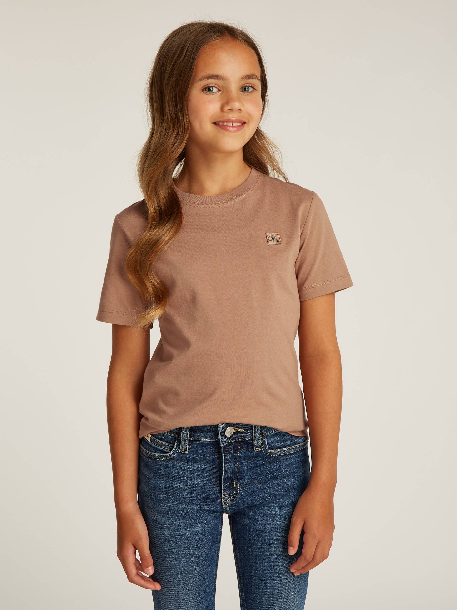 Calvin Klein Jeans Rundhalsshirt »MONO MINI BADGE REG T-SHIRT«, für Kinder bis 16 Jahre mit Logoschriftzug von Calvin Klein Jeans