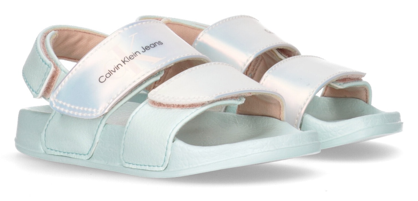 Calvin Klein Jeans Sandale »VELCRO SANDAL«, Sommerschuh, Klettschuh, Sandalette, mit Schimmer-Effekt von Calvin Klein Jeans