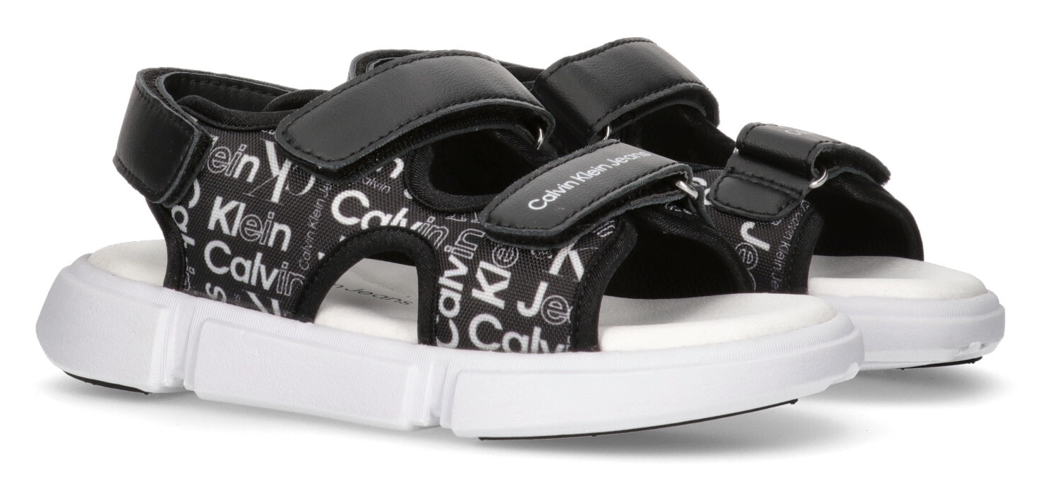 Calvin Klein Jeans Sandale »VELCRO SANDAL«, Sommerschuh, Klettschuh, Sandalette, mit 3 Klettverschlüssen von Calvin Klein Jeans