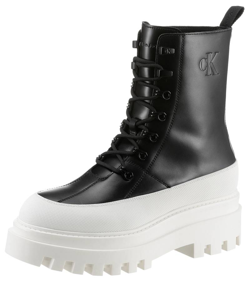 Calvin Klein Jeans Schnürstiefelette »FLATFORM LACE UP BOOT LTH«, mit Profilsohle von Calvin Klein Jeans