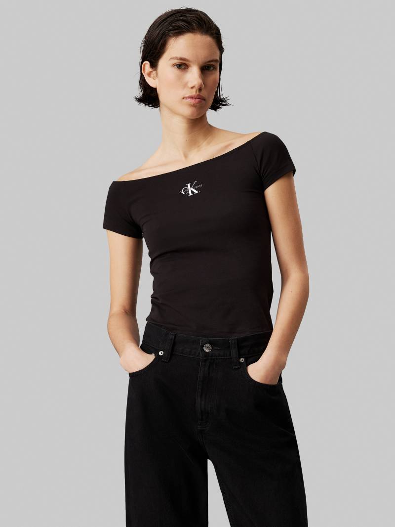 Calvin Klein Jeans Shirttop »MONOLOGO SLIM BARDOT TOP«, mit Logodruck von Calvin Klein Jeans