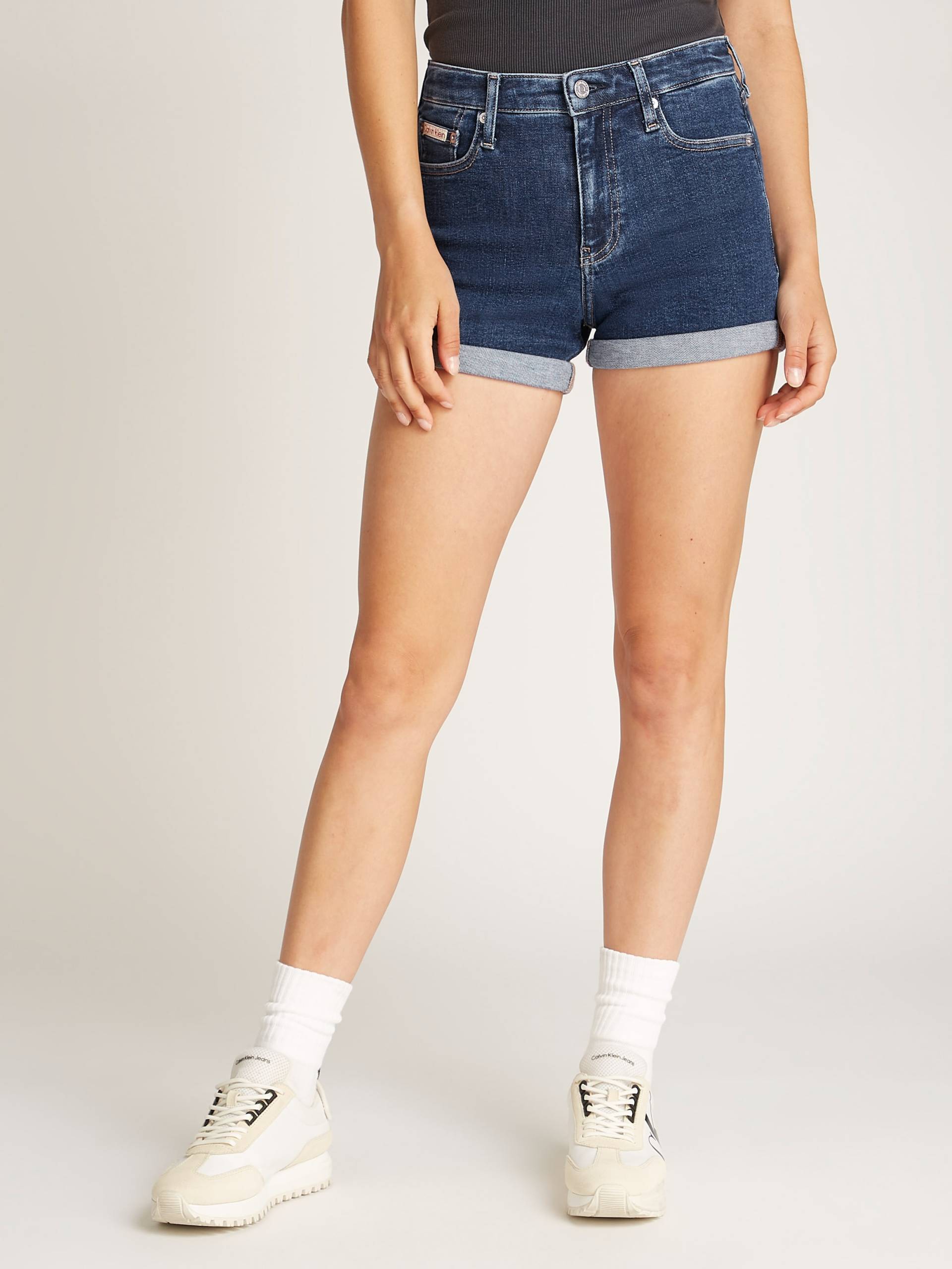 Calvin Klein Jeans Shorts »MID RISE SHORT«, mit Umschlagsaum von Calvin Klein Jeans