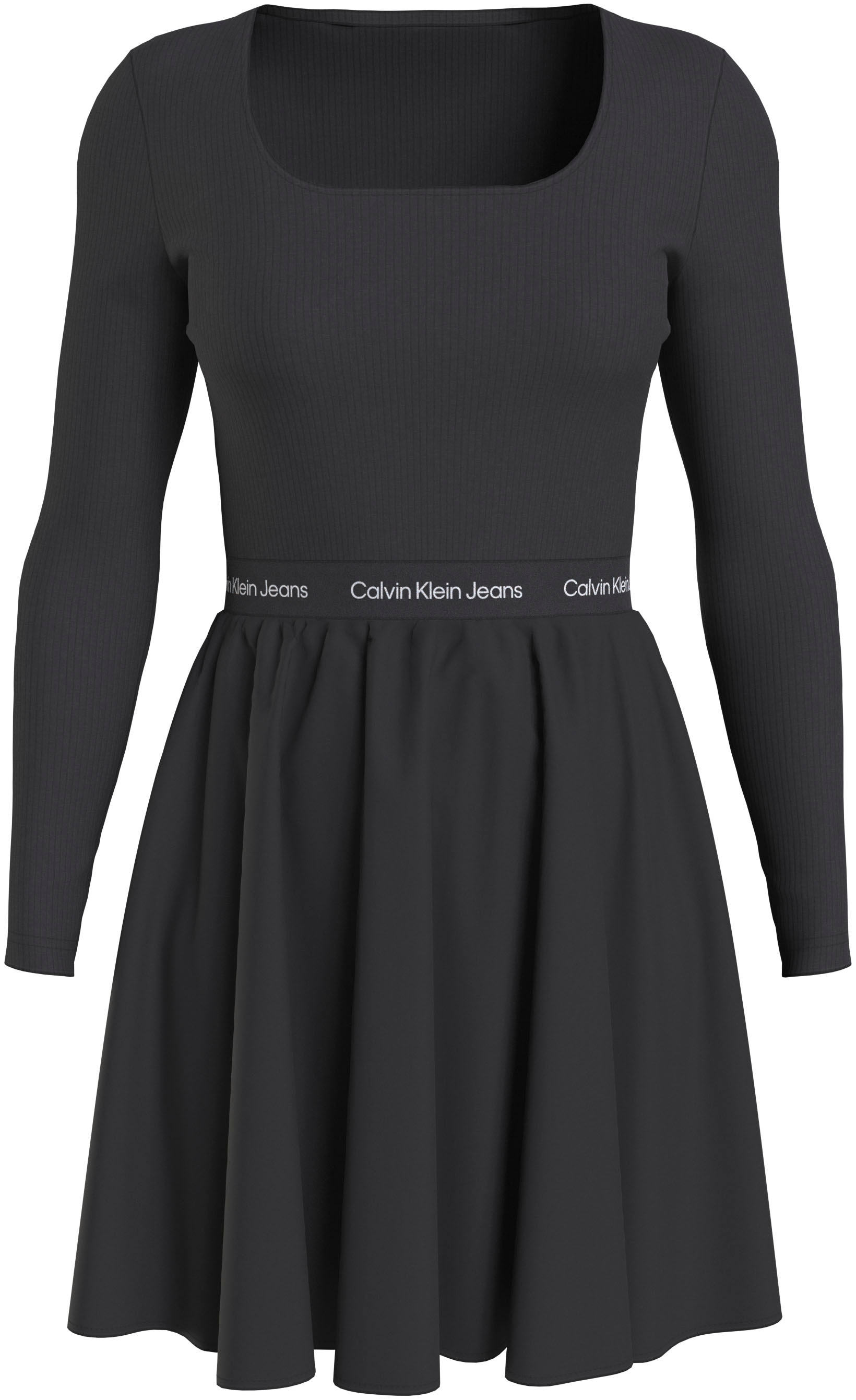 Calvin Klein Jeans Skaterkleid »LOGO ELASTIC LONG SLEEVE DRESS« von Calvin Klein Jeans