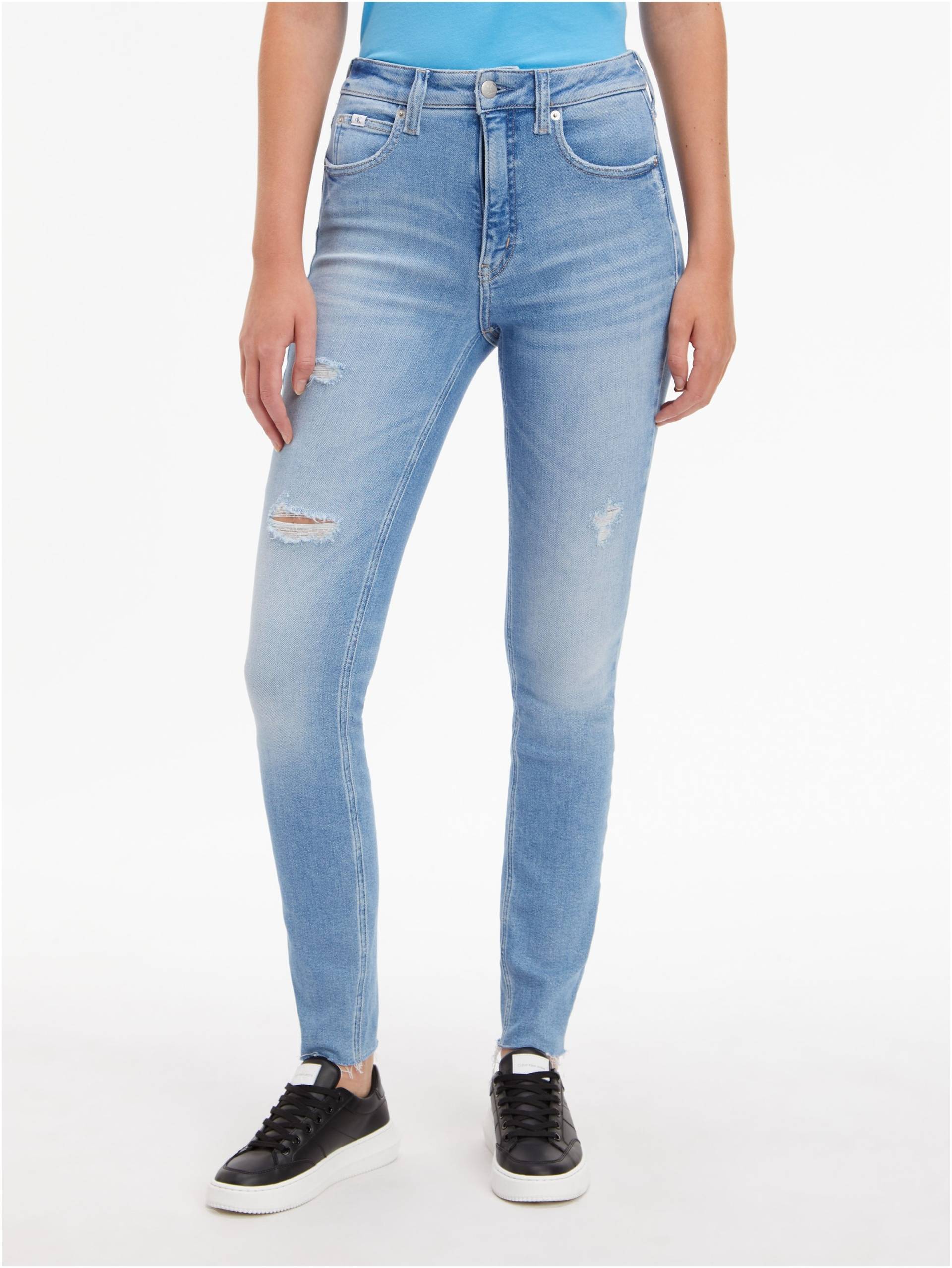 Calvin Klein Jeans Skinny-fit-Jeans, mit offenem, ausgefranstem Abschluss am Bein von Calvin Klein Jeans