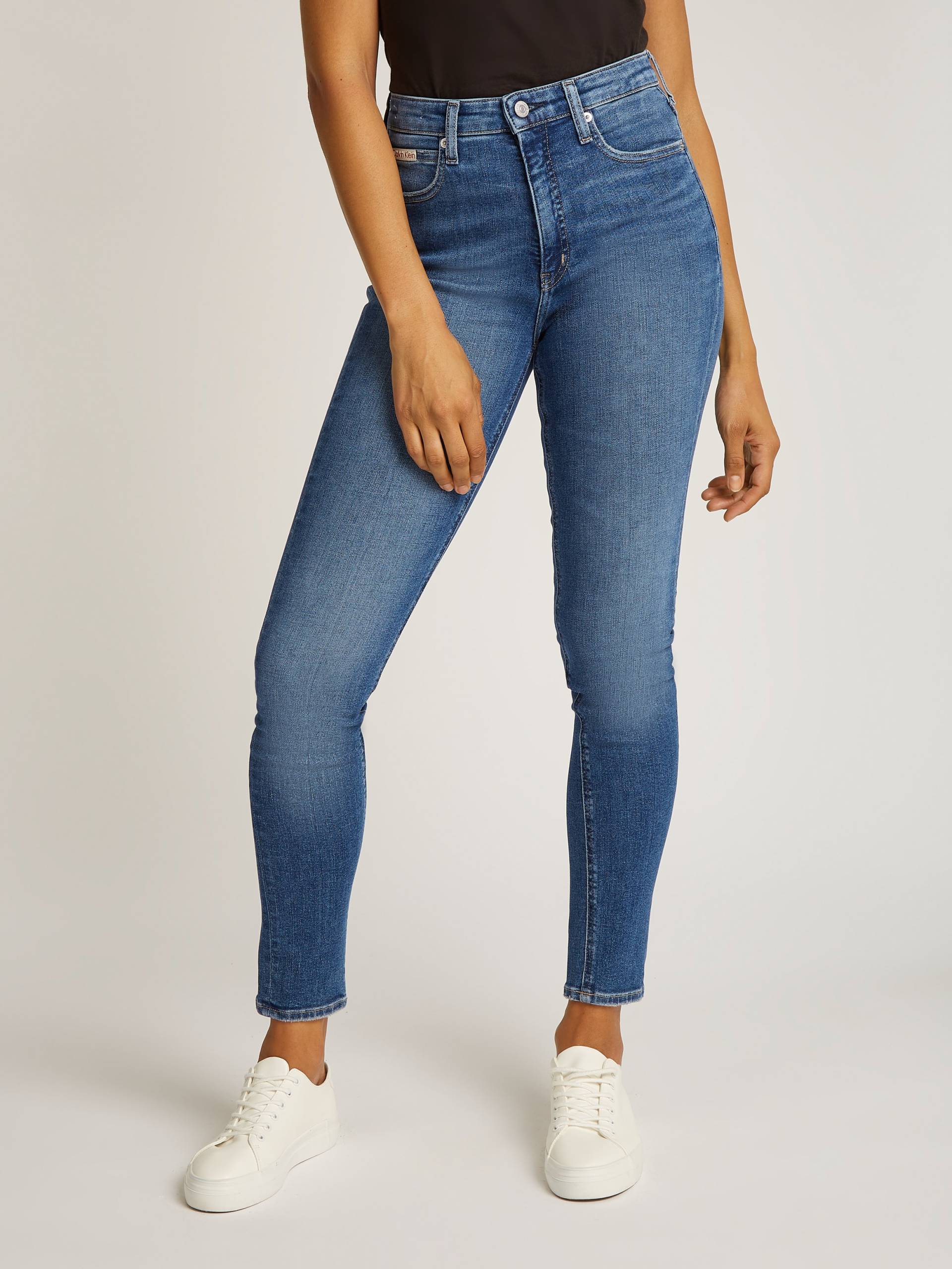 Calvin Klein Jeans Skinny-fit-Jeans »HIGH RISE SKINNY«, mit Coinpocket, leichte Stoned wash Optik von Calvin Klein Jeans