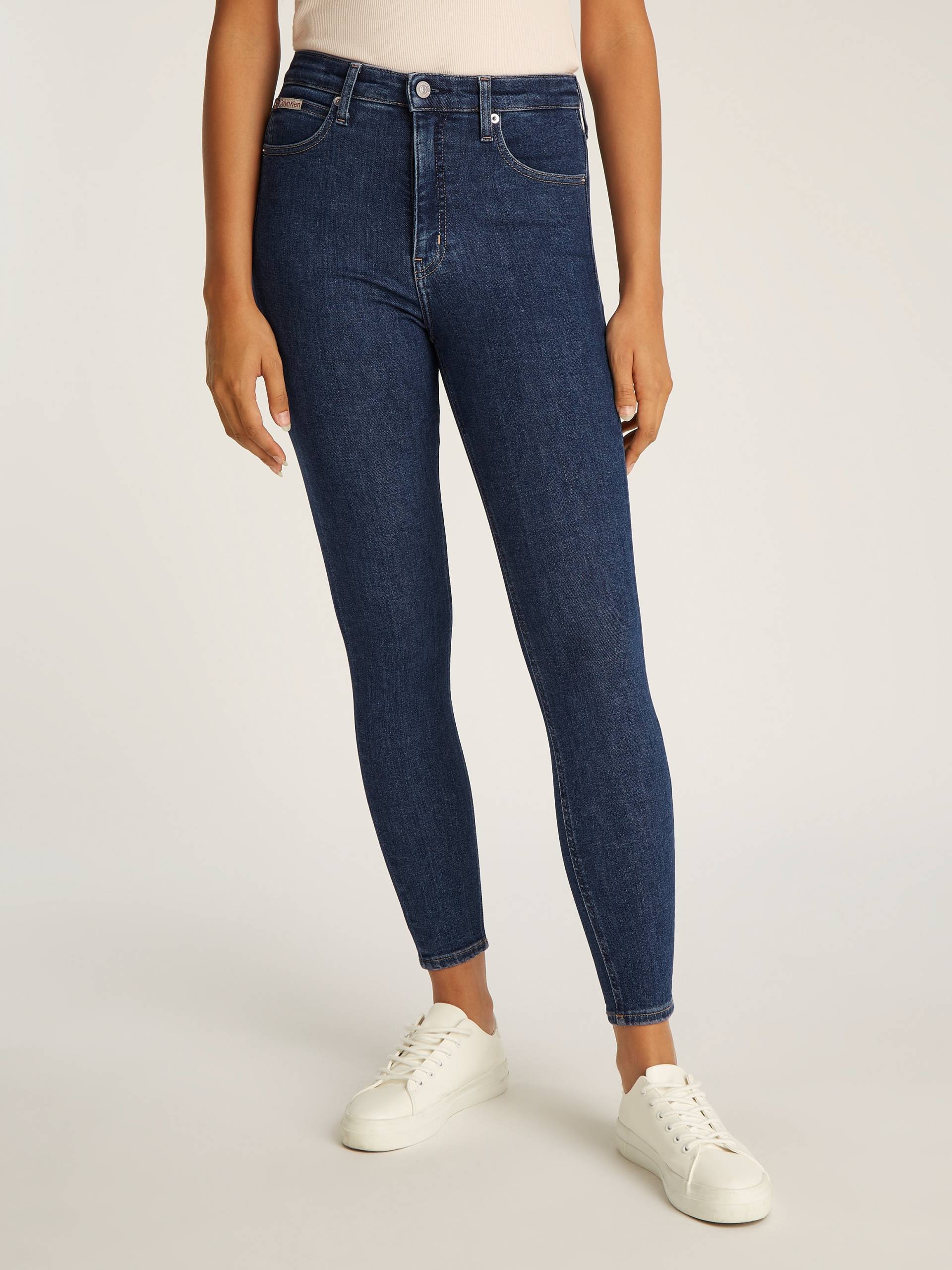 Calvin Klein Jeans Skinny-fit-Jeans »HIGH RISE SUPER SKINNY ANKLE«, in blauer Waschung von Calvin Klein Jeans