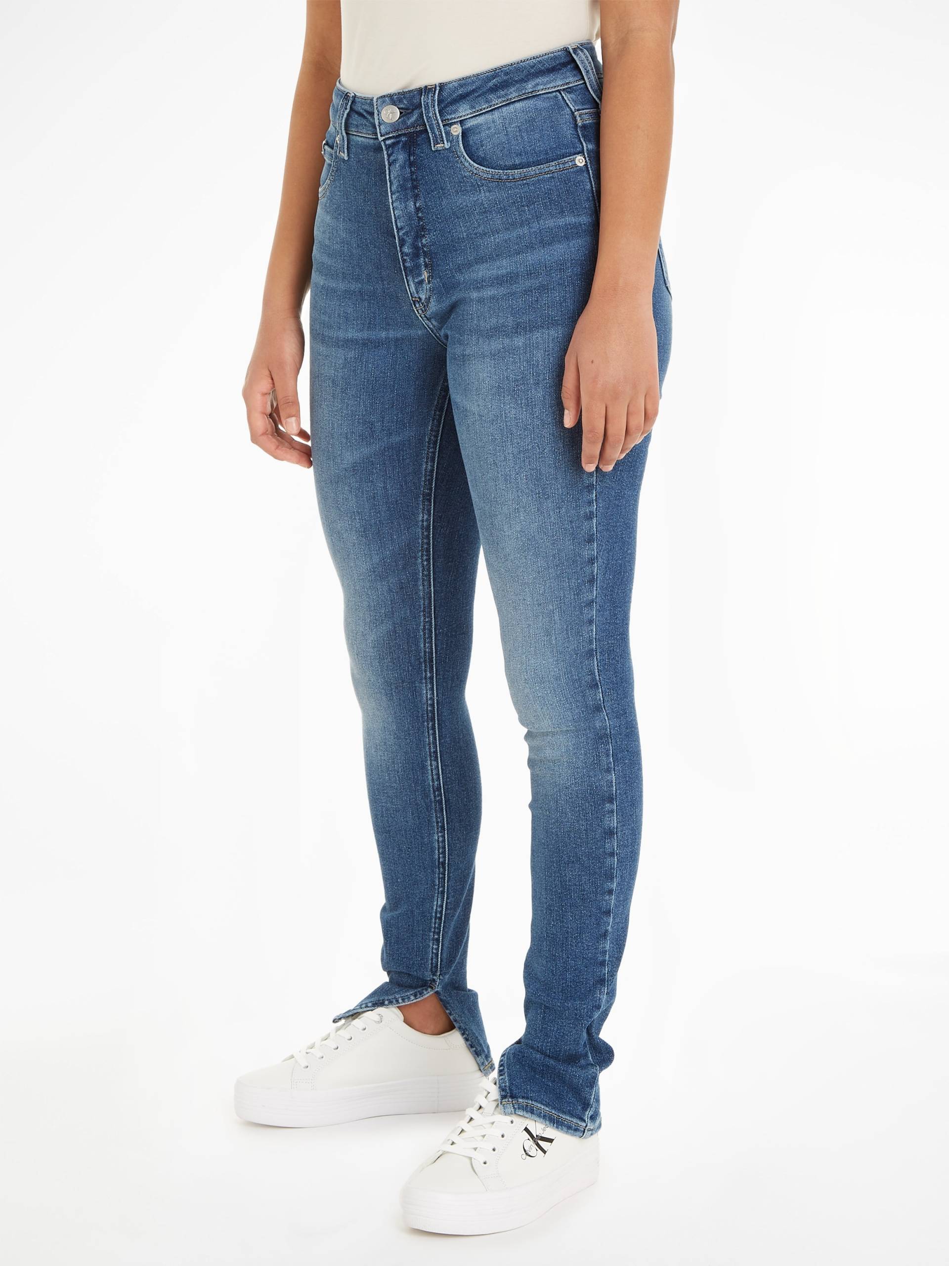 Calvin Klein Jeans Skinny-fit-Jeans »HIGH RISE SUPER SKINNY ANKLE«, mit Calvin Klein Jeans Leder-Badge am hinteren Bundabschluss von Calvin Klein Jeans