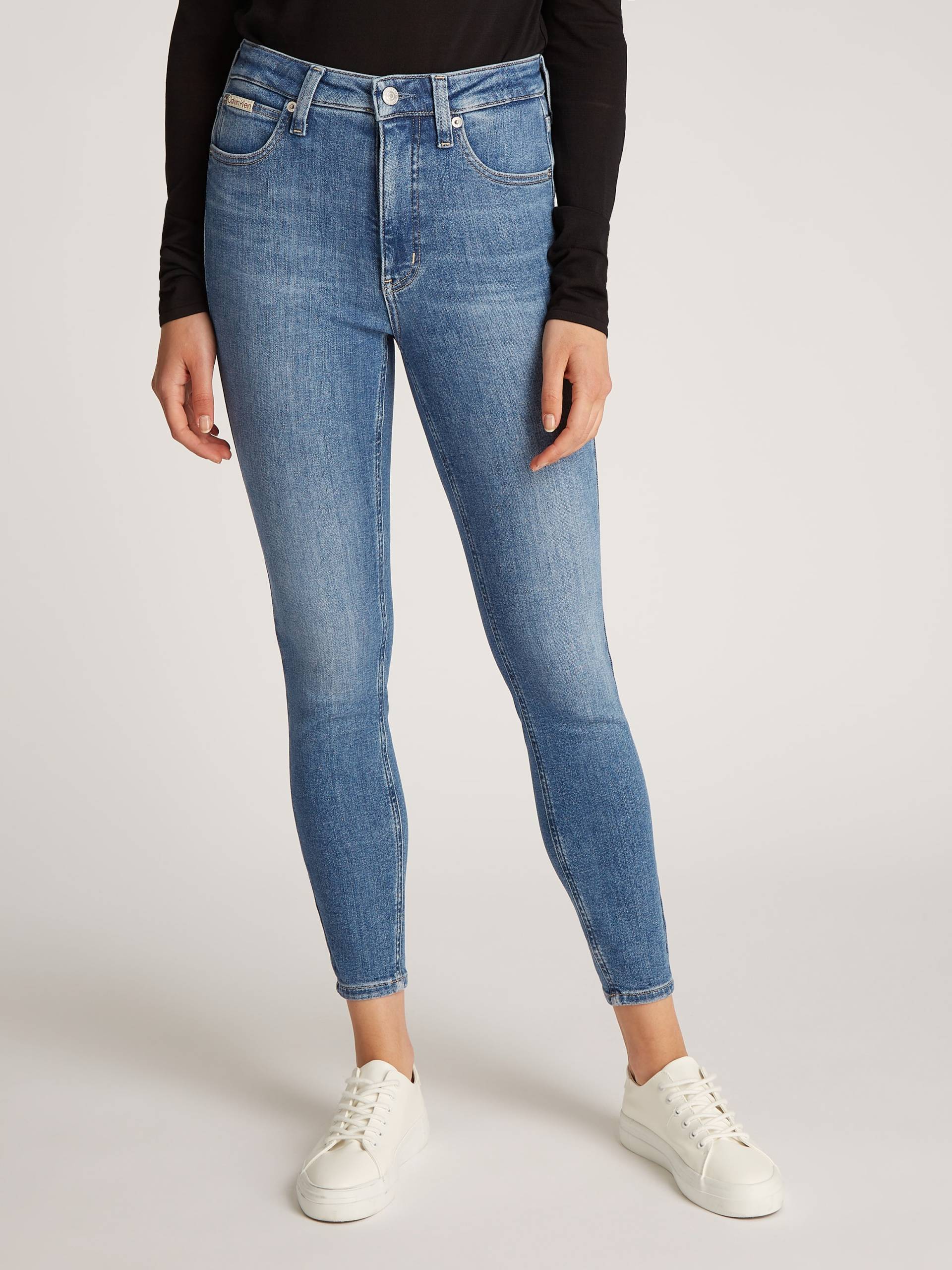 Calvin Klein Jeans Skinny-fit-Jeans »HIGH RISE SUPER SKINNY ANKLE«, mit Stoned wash Optik, mit Coinpocket von Calvin Klein Jeans