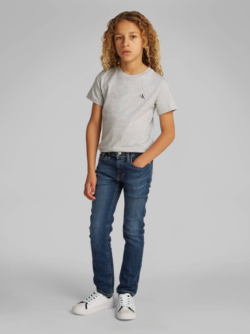 Calvin Klein Jeans Slim-fit-Jeans »DARK BLUE VISUAL SLIM«, für Kinder bis 16 Jahre mit Lederpatch von Calvin Klein Jeans