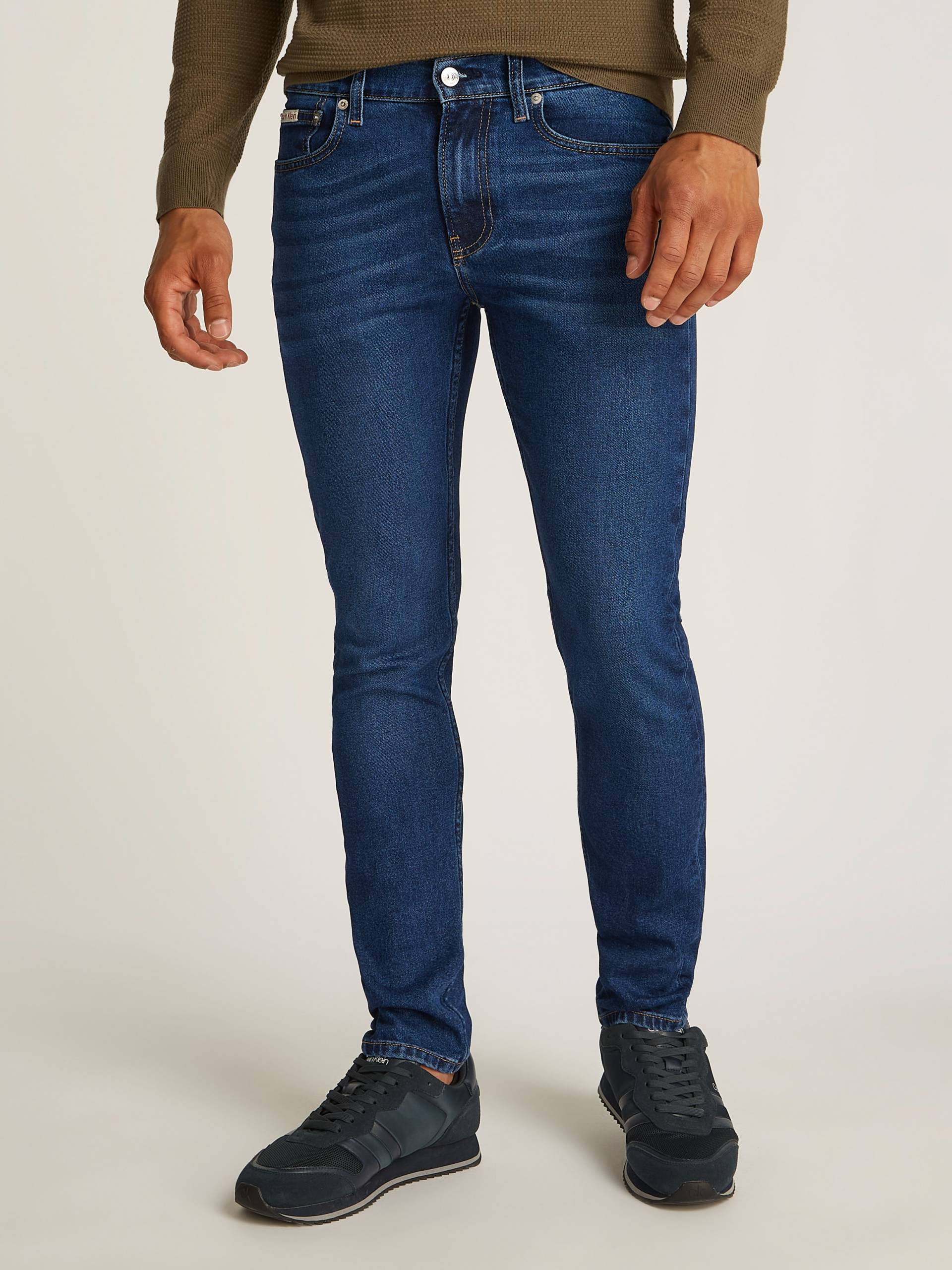 Calvin Klein Jeans Slim-fit-Jeans »SLIM TAPER«, Coinpocket, Logostickerei von Calvin Klein Jeans