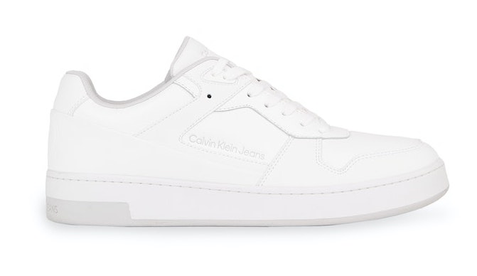 Calvin Klein Jeans Sneaker »BASKET CUPSOLE LOW LTH IN SAT«, im Basket-Look, Freizeitschuh, Halbschuh, Schnürschuh von Calvin Klein Jeans