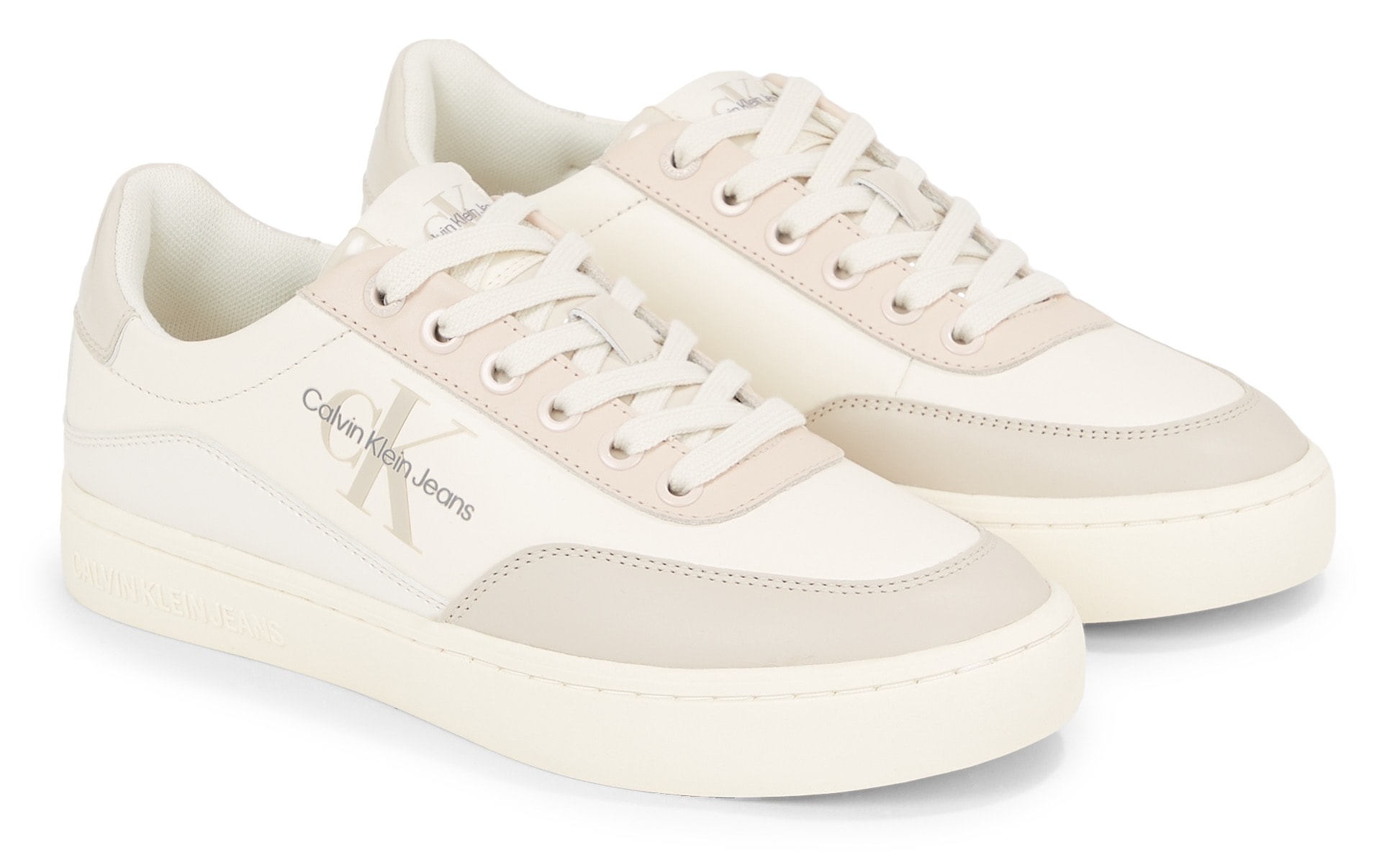 Calvin Klein Jeans Sneaker »CLASSIC CUPSOLE LOW LACE LTH ML«, mit Logoschriftzug, Freizeitschuh, Halbschuh, Schnürschuh von Calvin Klein Jeans