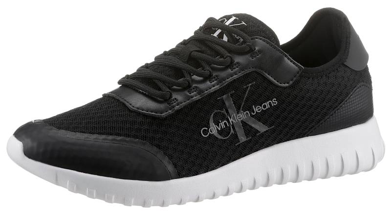 Calvin Klein Jeans Sneaker »EVA RUNNER MONOLOGO«, mit weisser Laufsohle, Freizeitschuh, Halbschuh, Schnürschuh von Calvin Klein Jeans