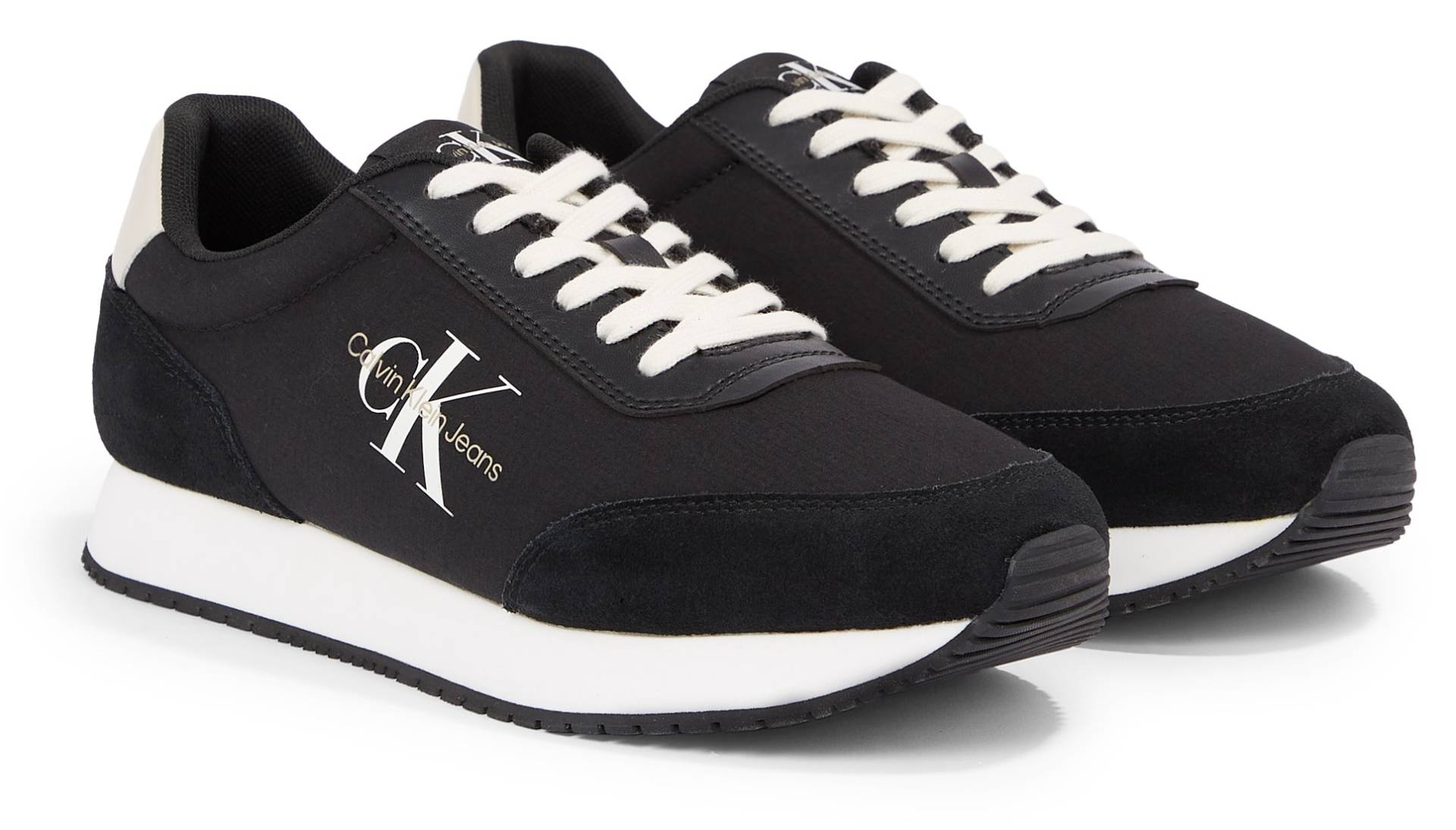 Calvin Klein Jeans Sneaker »RETRO RUNNER LOW MIX MTL«, Freizeitschuh, Halbschuh, Schnürschuh mit Plateausohle von Calvin Klein Jeans