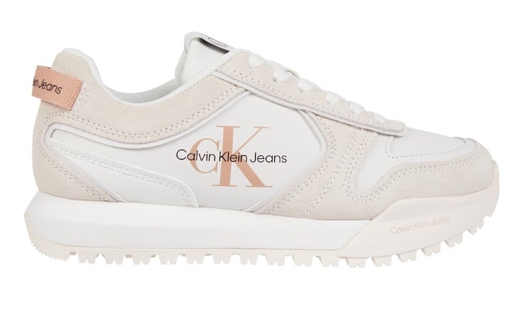 Calvin Klein Jeans Sneaker »TOOTHY RUNNER IRREGULAR LINES W«, mit seitlichem Logoschriftzug, Freizeitschuh, Halbschuh, Schnürschuh von Calvin Klein Jeans
