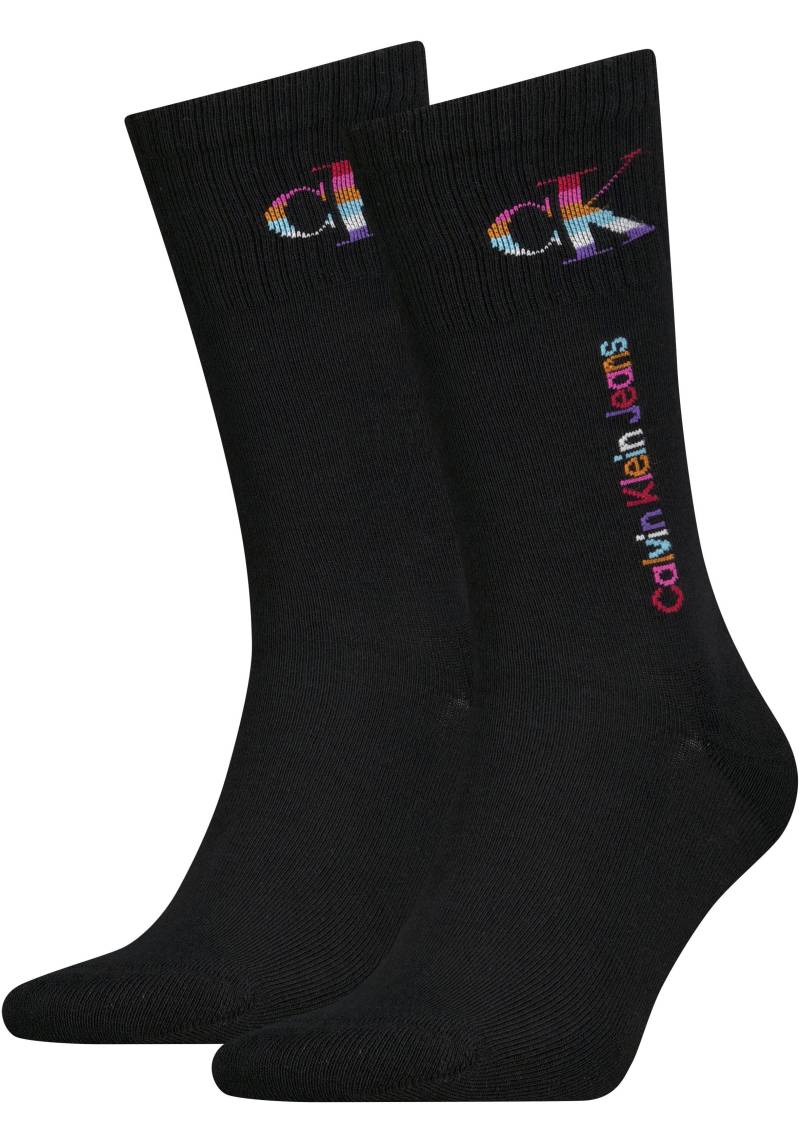 Calvin Klein Jeans Socken, (Packung, 2er-Pack), mit Regenbogen-Logo von Calvin Klein Jeans