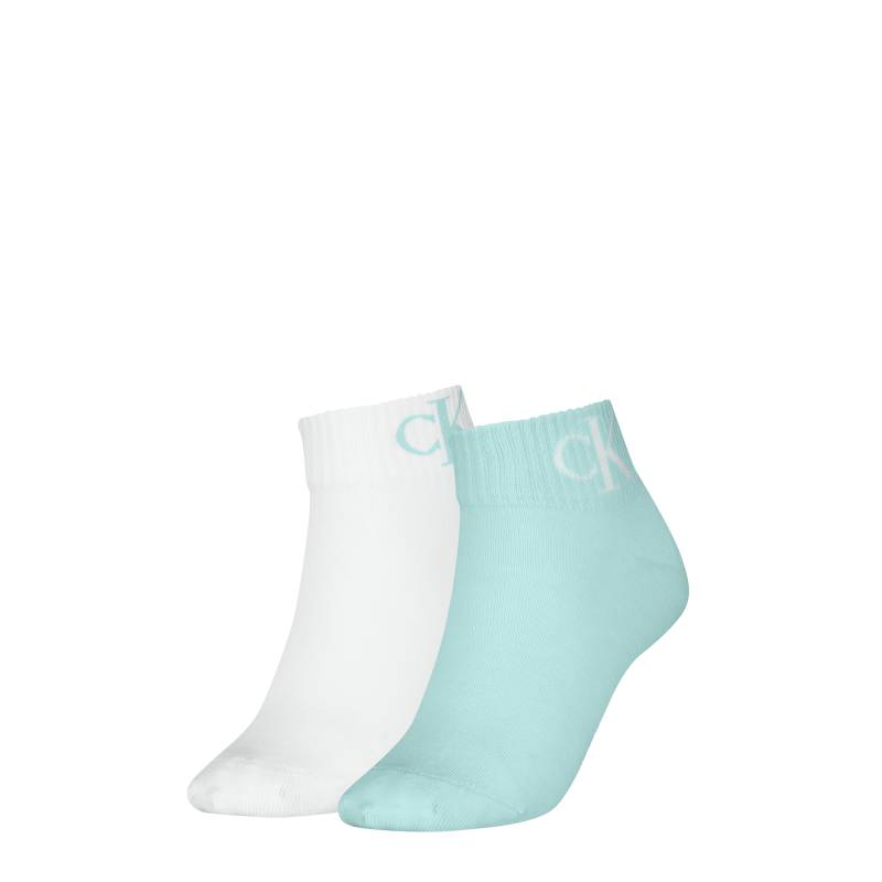 Calvin Klein Jeans Socken »CKJ WOMEN QUARTER 2P MONOGRAM«, (2 Paar), mit Logostickerei von Calvin Klein Jeans