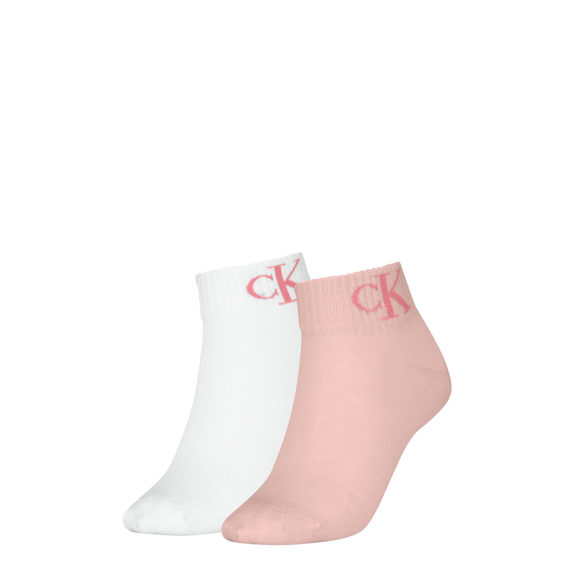 Calvin Klein Jeans Socken »CKJ WOMEN QUARTER 2P MONOGRAM«, (2 Paar), mit Logostickerei von Calvin Klein Jeans