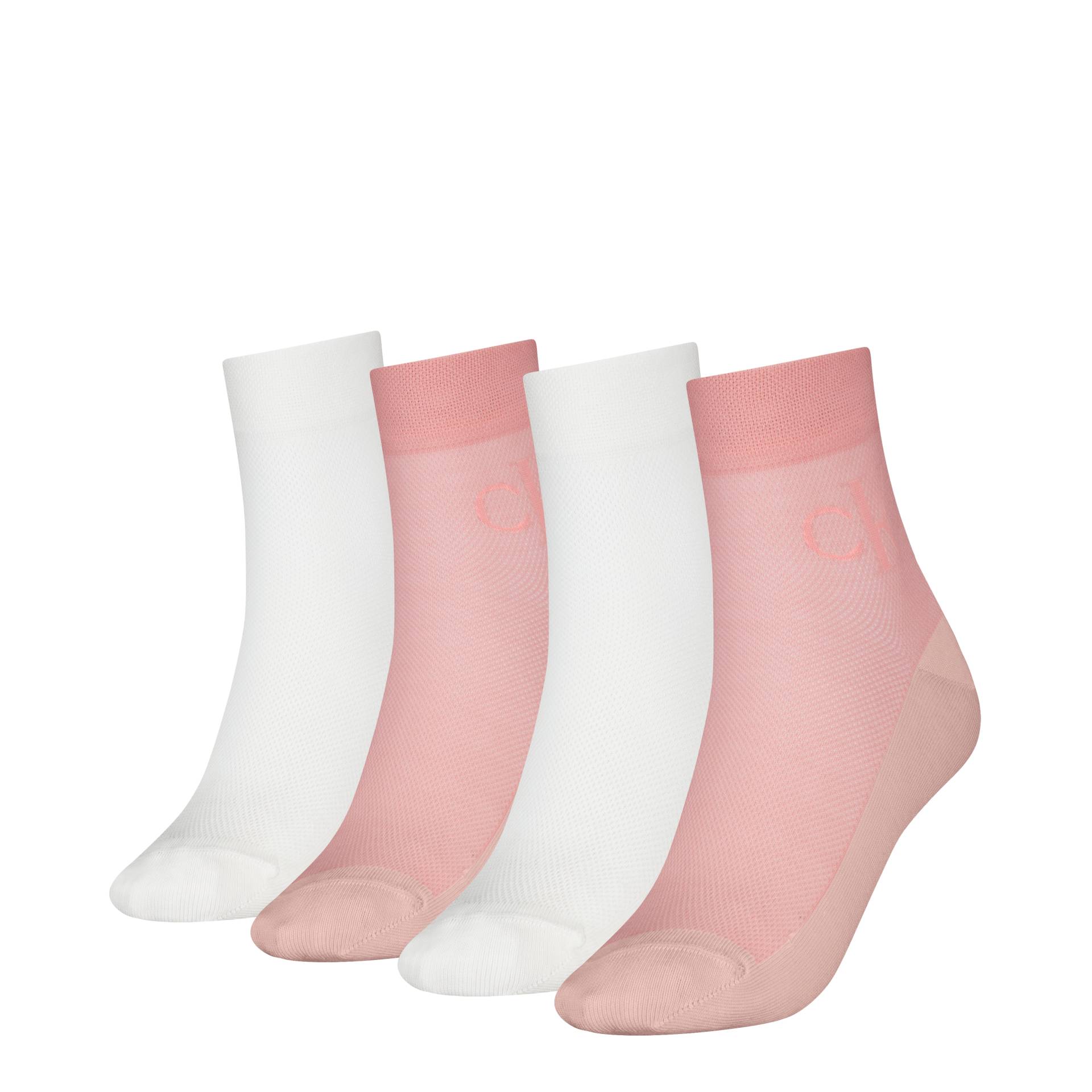 Calvin Klein Jeans Socken »CKJ WOMEN SHORT SOCK 4P MESH ECOMM«, (4 Paar), mit dezentem Logo-Print von Calvin Klein Jeans