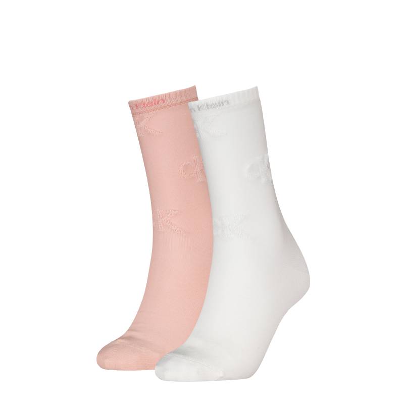 Calvin Klein Jeans Socken »CKJ WOMEN SOCK 2P AO TERRY LOGO ECOMM«, (2 Paar), mit dezenter Allover-Stickerei von Calvin Klein Jeans