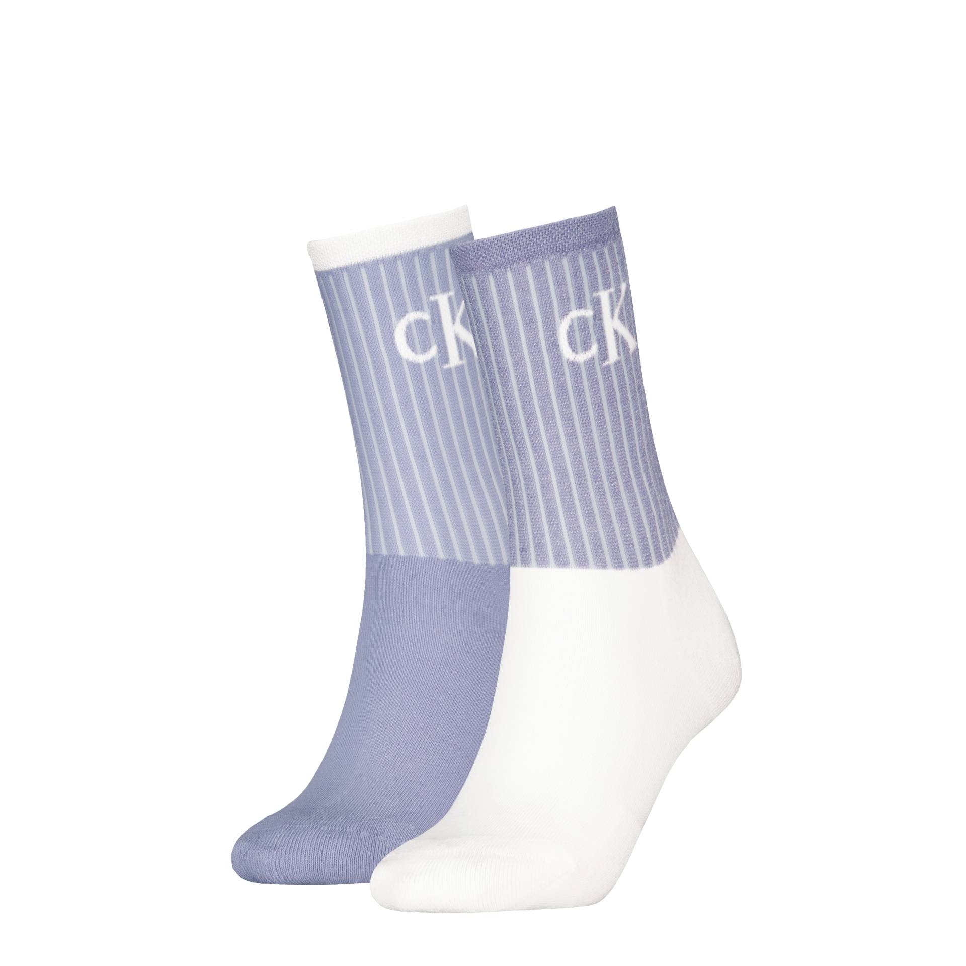 Calvin Klein Jeans Socken »CKJ WOMEN SOCK 2P GLOSSY RIB«, (2 Paar, 2 Paar), mit Logostickerei von Calvin Klein Jeans