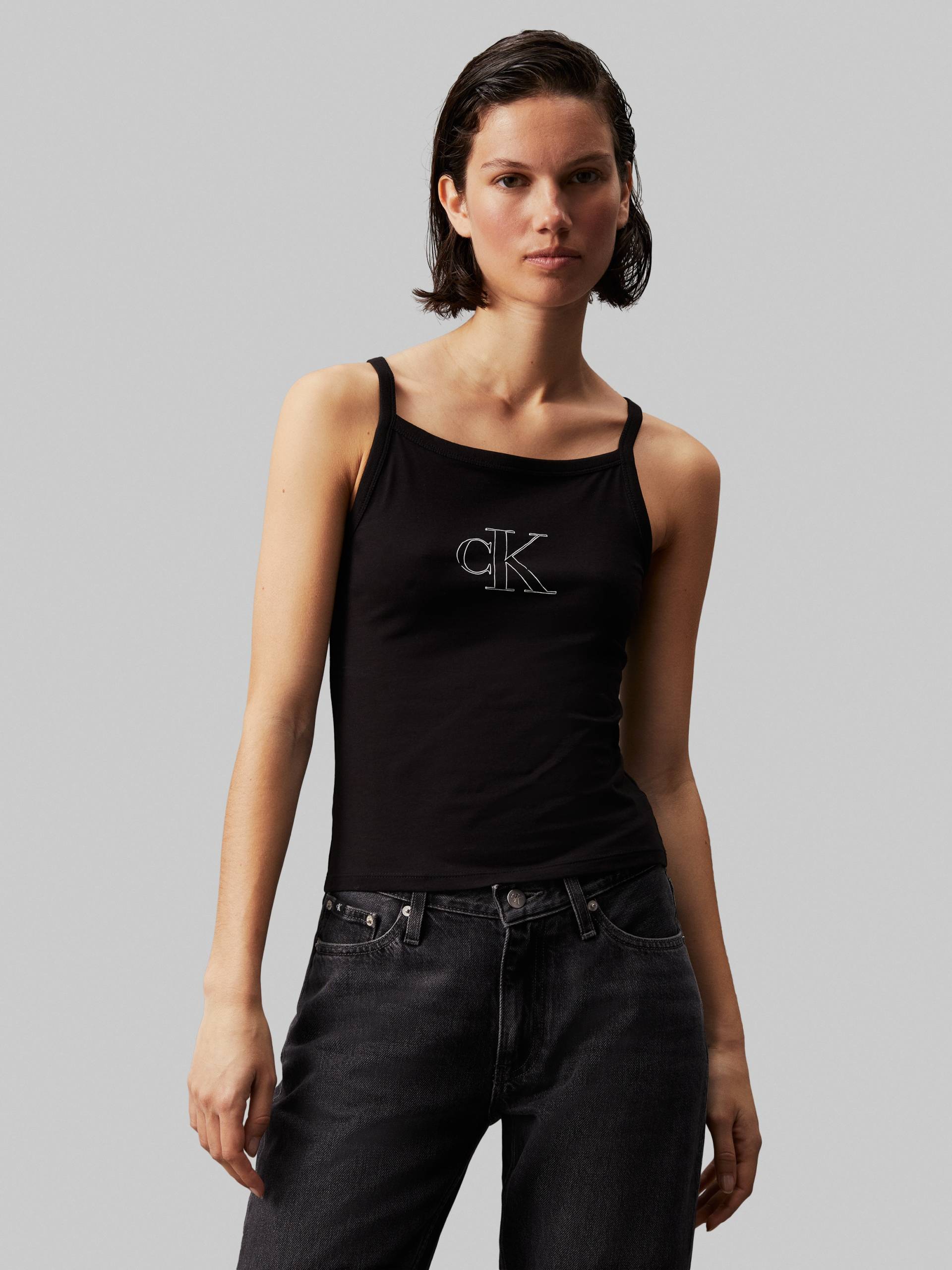 Calvin Klein Jeans Spaghettitop »OUTLINED CK STRAPPY TANK«, mit Markenlabel von Calvin Klein Jeans