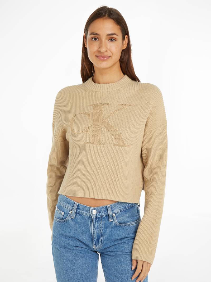 Calvin Klein Jeans Stehkragenpullover »LOGO INTARSIA REGULAR SWEATER«, mit Logostickerei von Calvin Klein Jeans