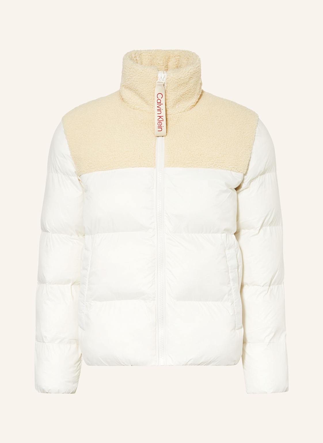 Calvin Klein Jeans Steppjacke Im Materialmix weiss von Calvin Klein Jeans